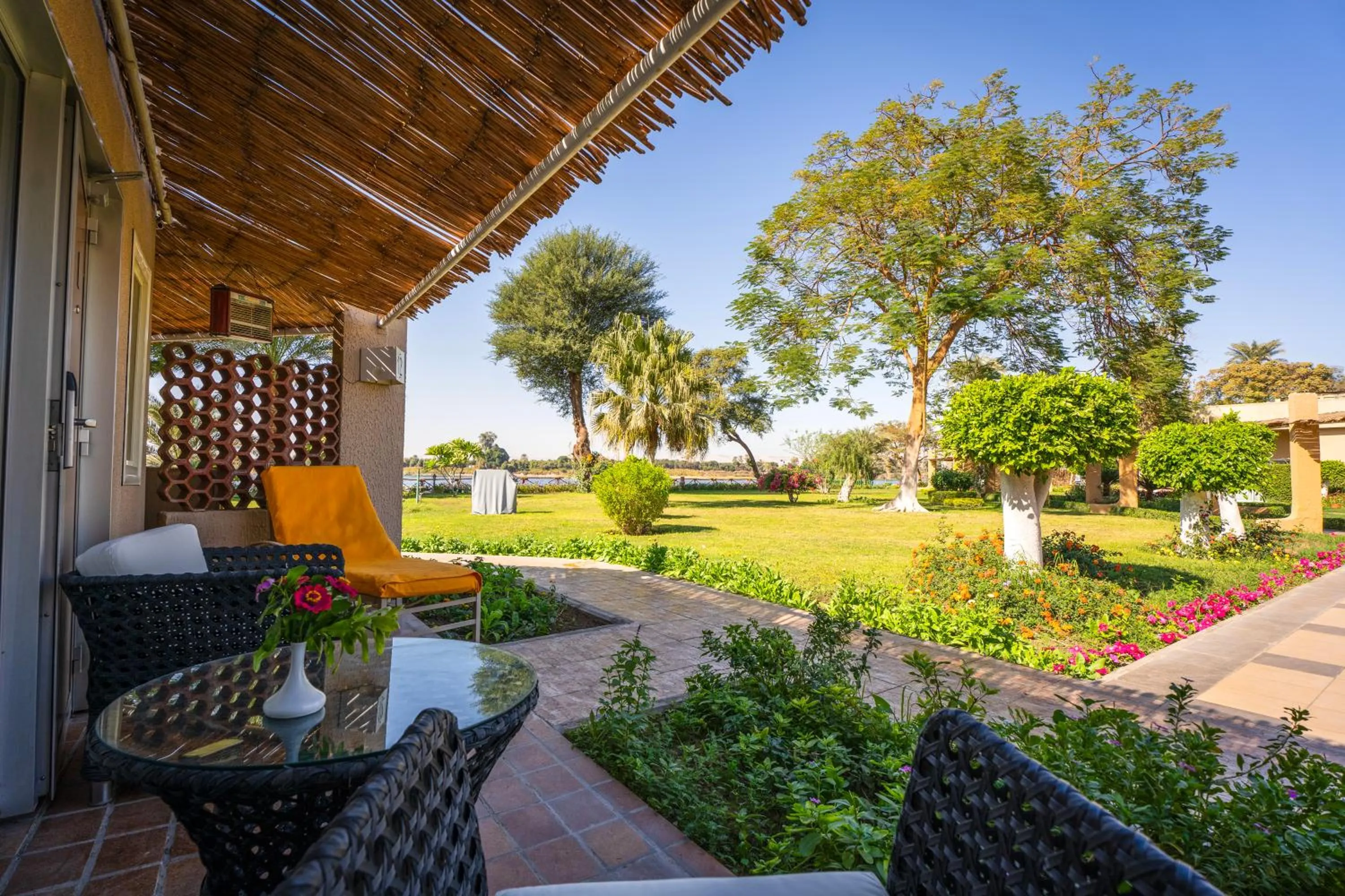 Patio in Jolie Ville Hotel & Spa Kings Island Luxor