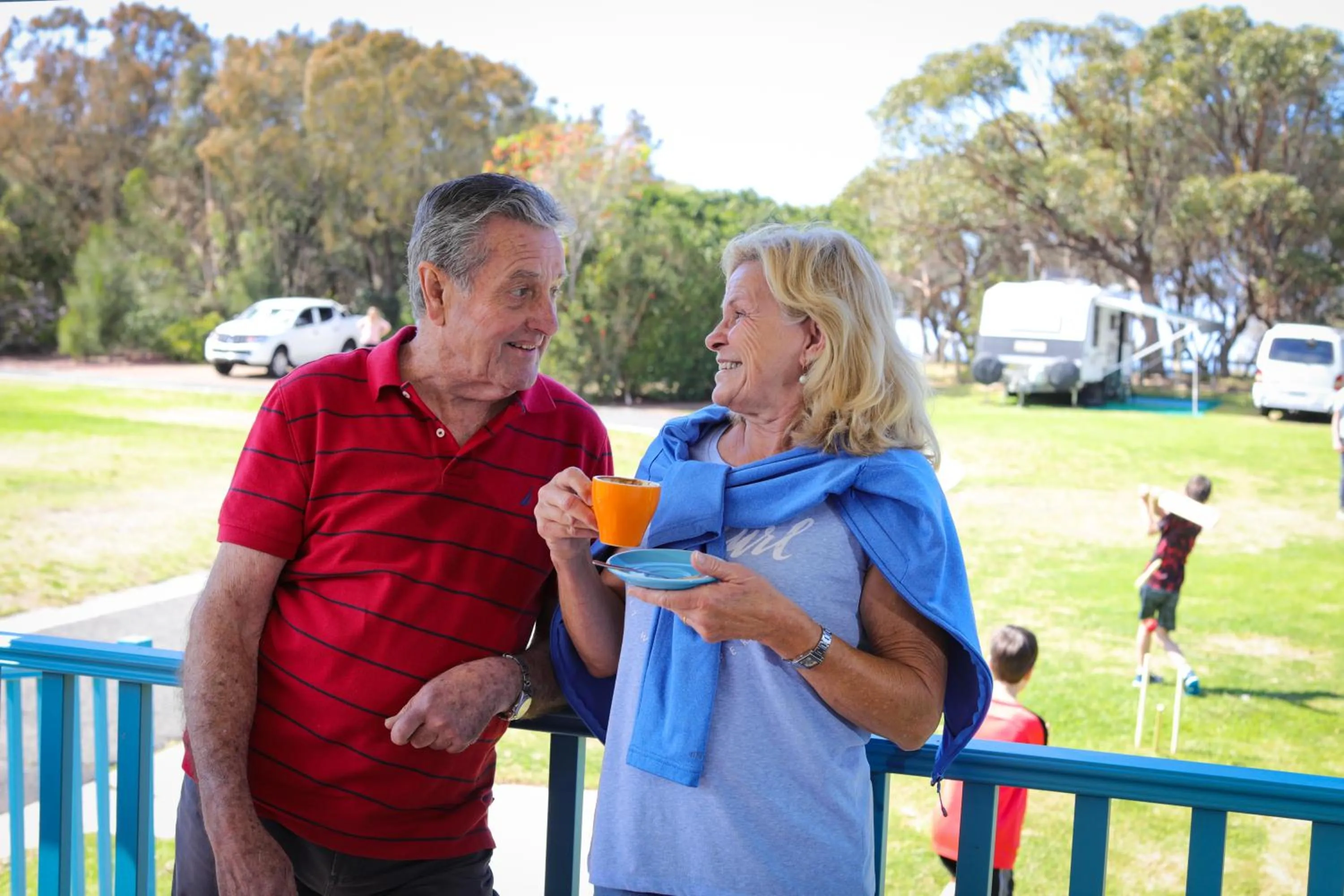 People in Corrimal Beach Tourist Park