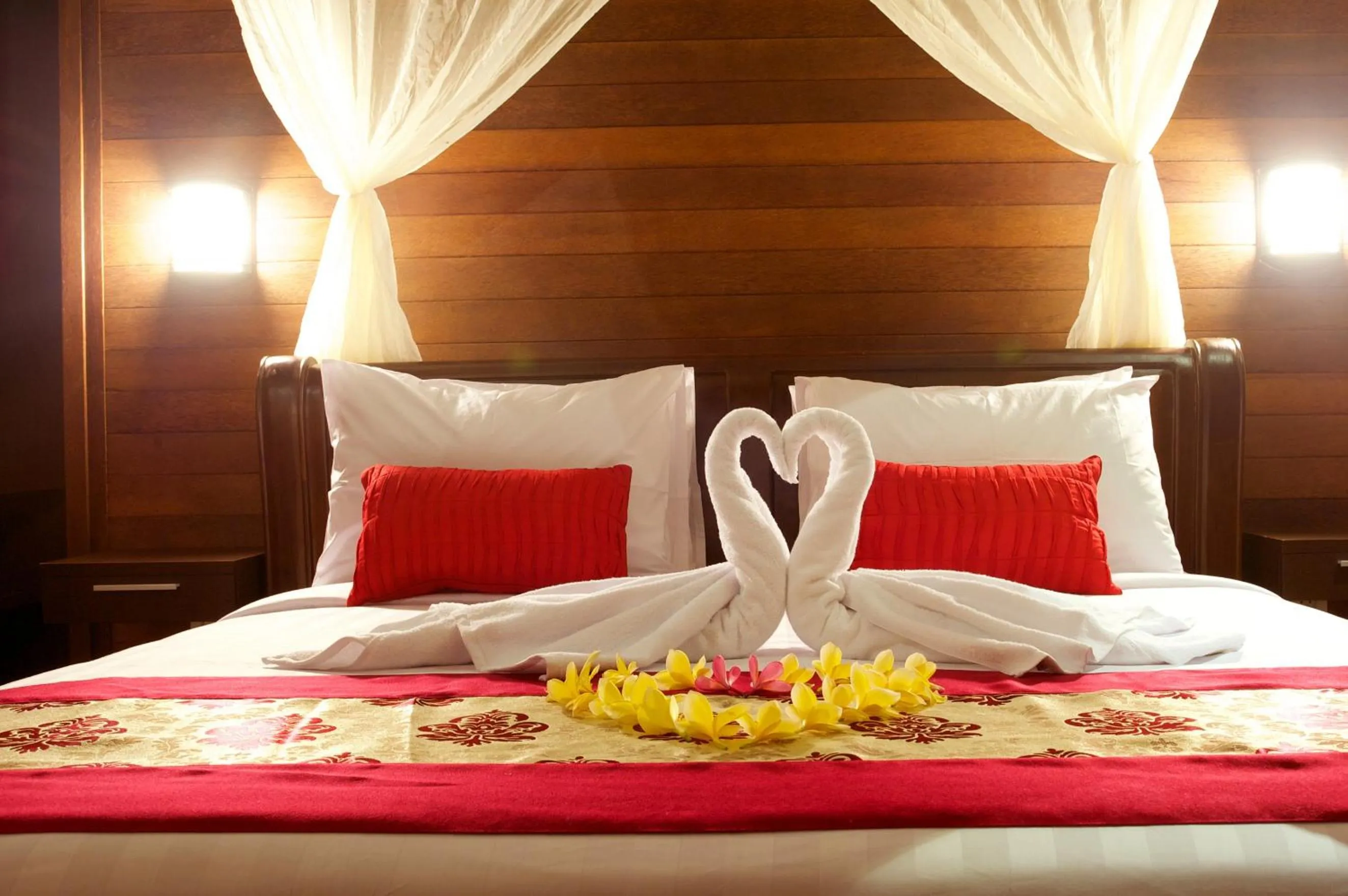 Decorative detail, Bed in Saka Village Resort Ubud