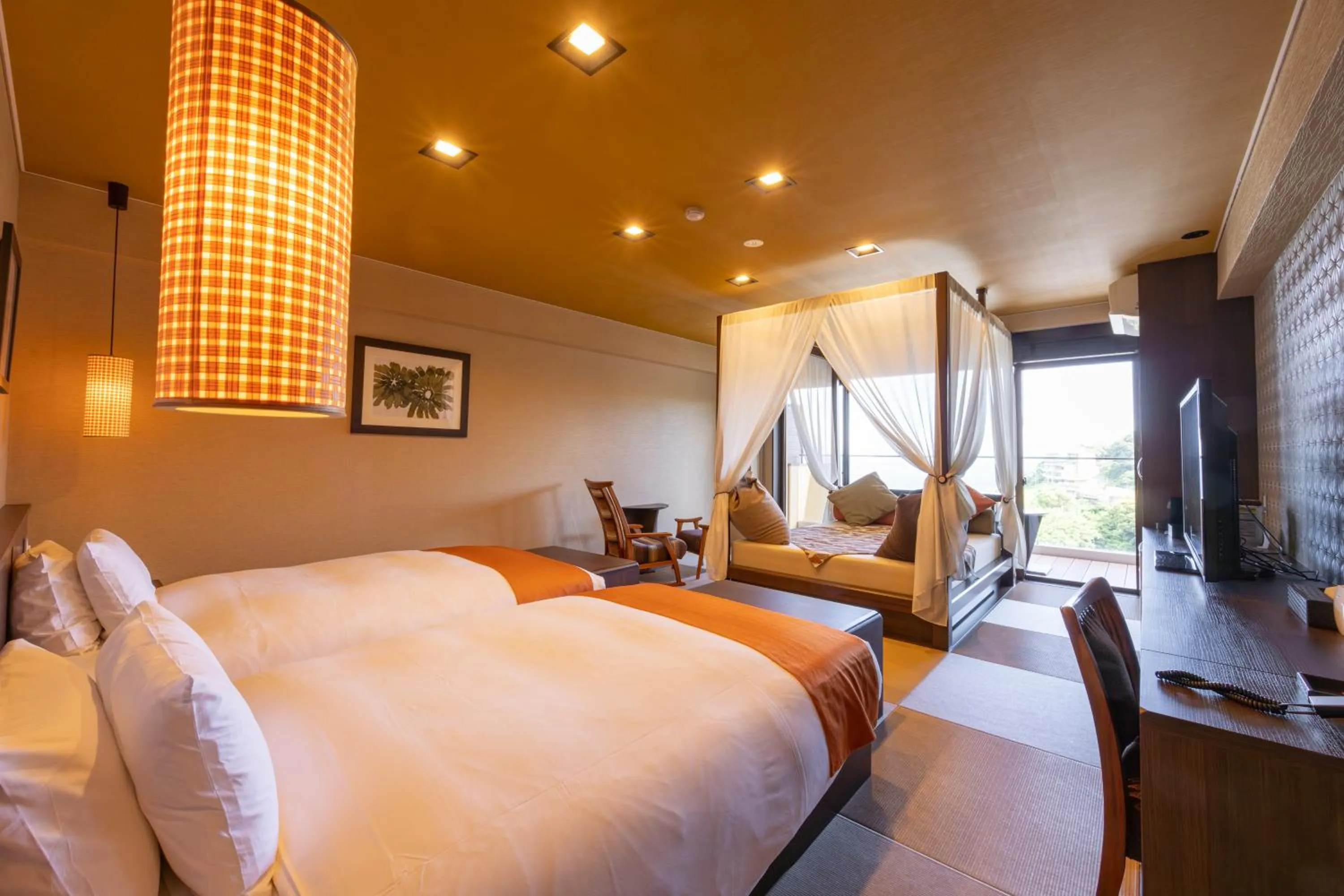 Bed in Atagawa Prince Hotel