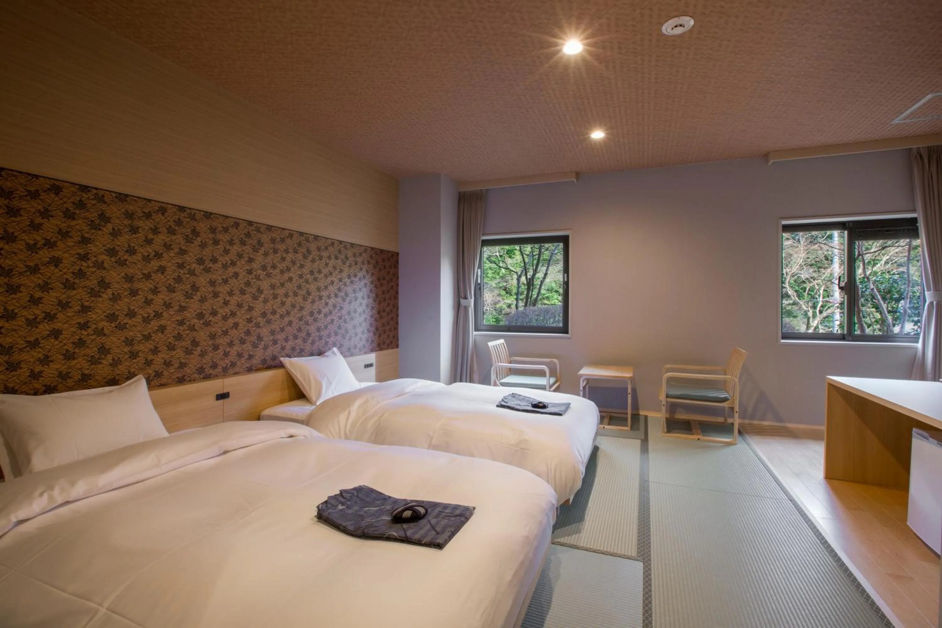 Photo of the whole room, Bed in Hakone Kowakien Miyamafurin