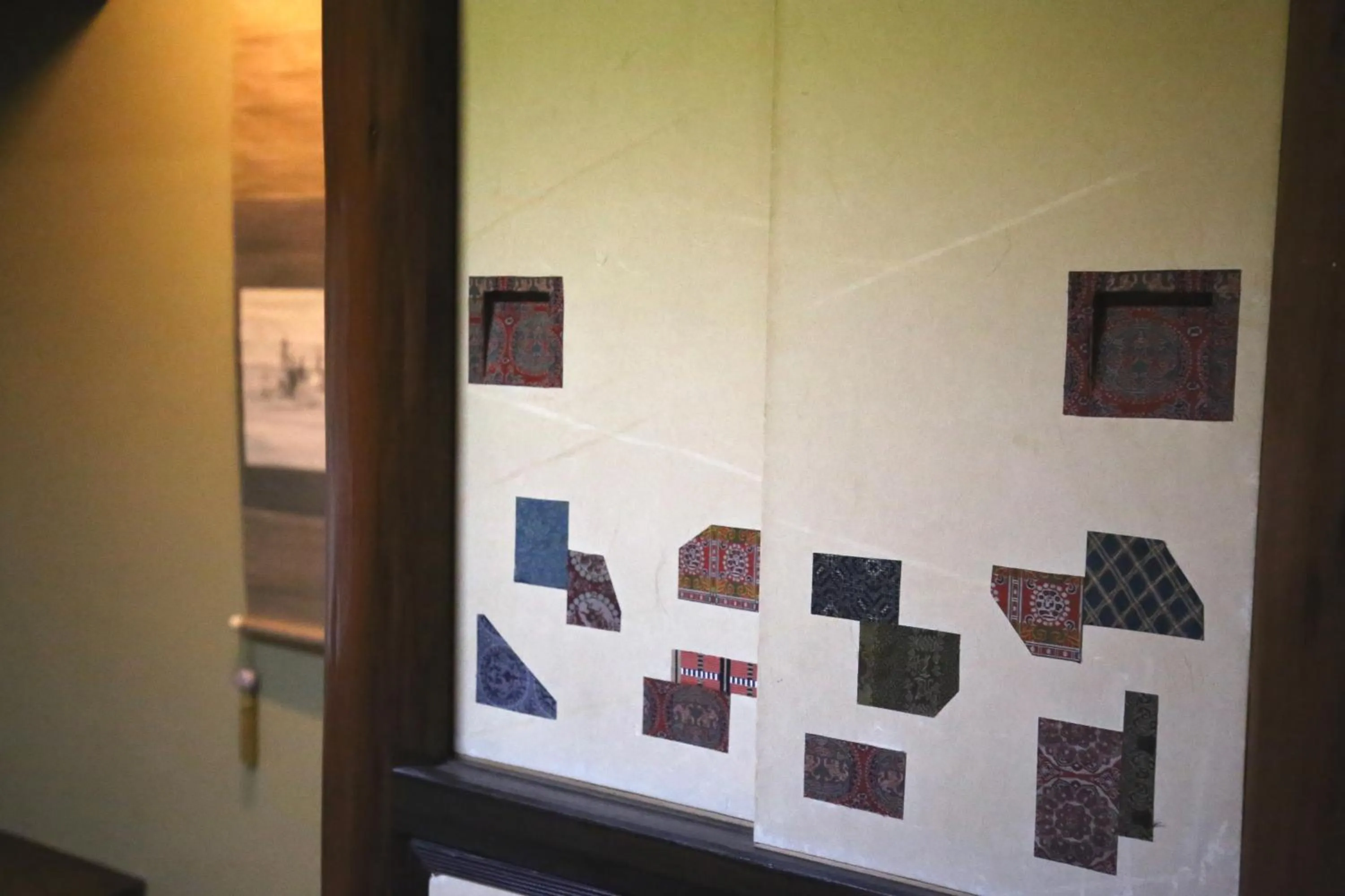 Decorative detail, TV/Entertainment Center in Show-an Machiya Inn