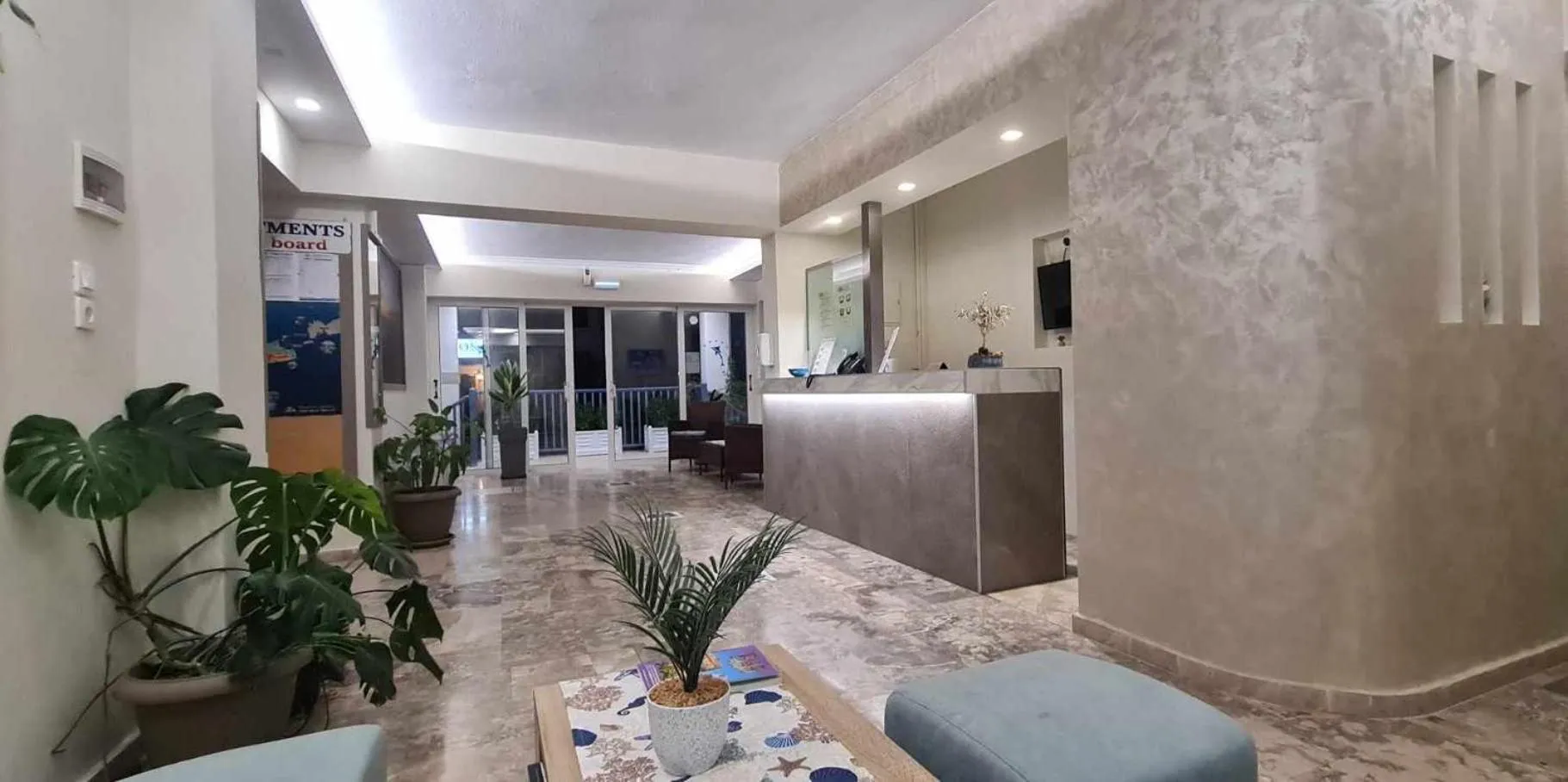 Seating area in Luis Apartments