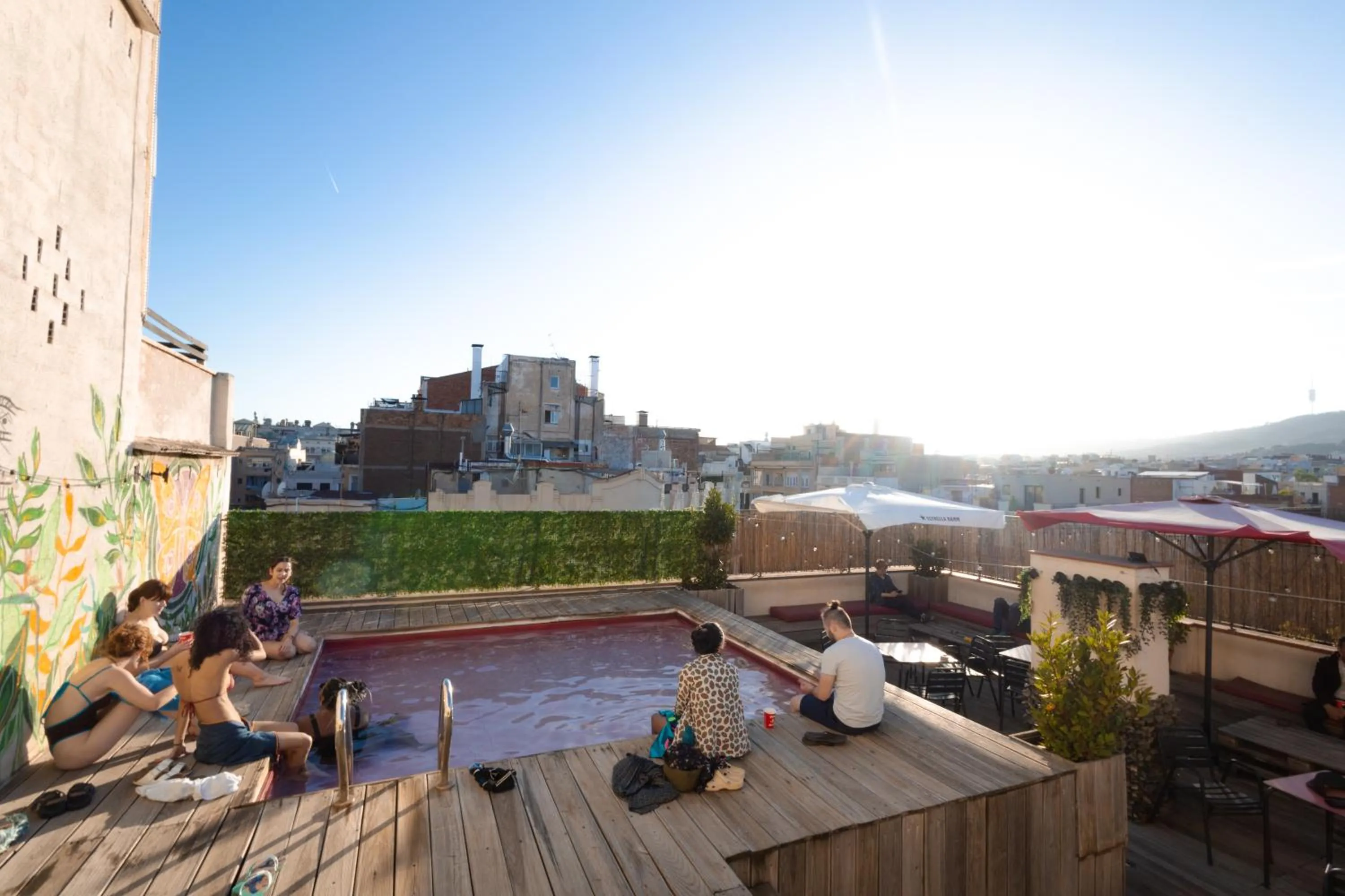 Balcony/Terrace in Yeah Barcelona Hostel