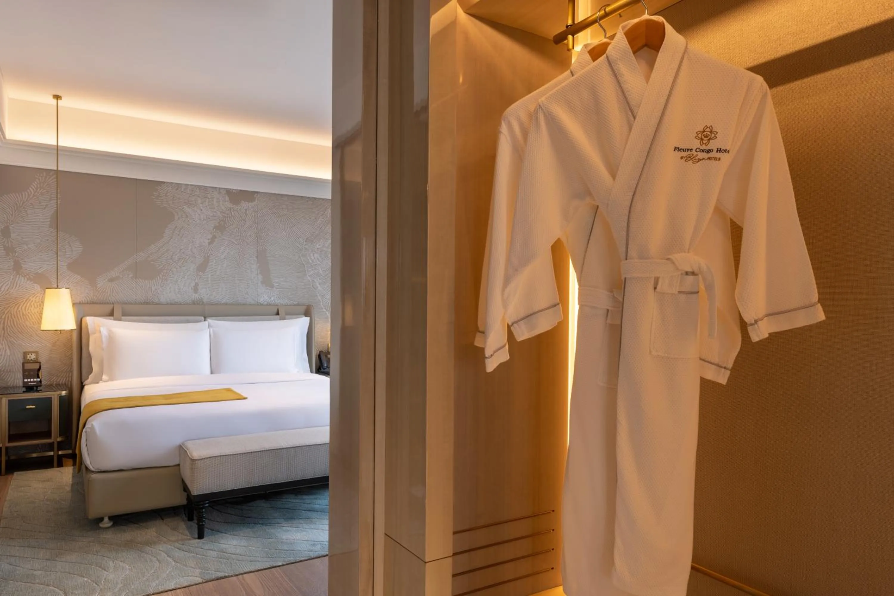 Bed in Fleuve Congo Hotel By Blazon Hotels