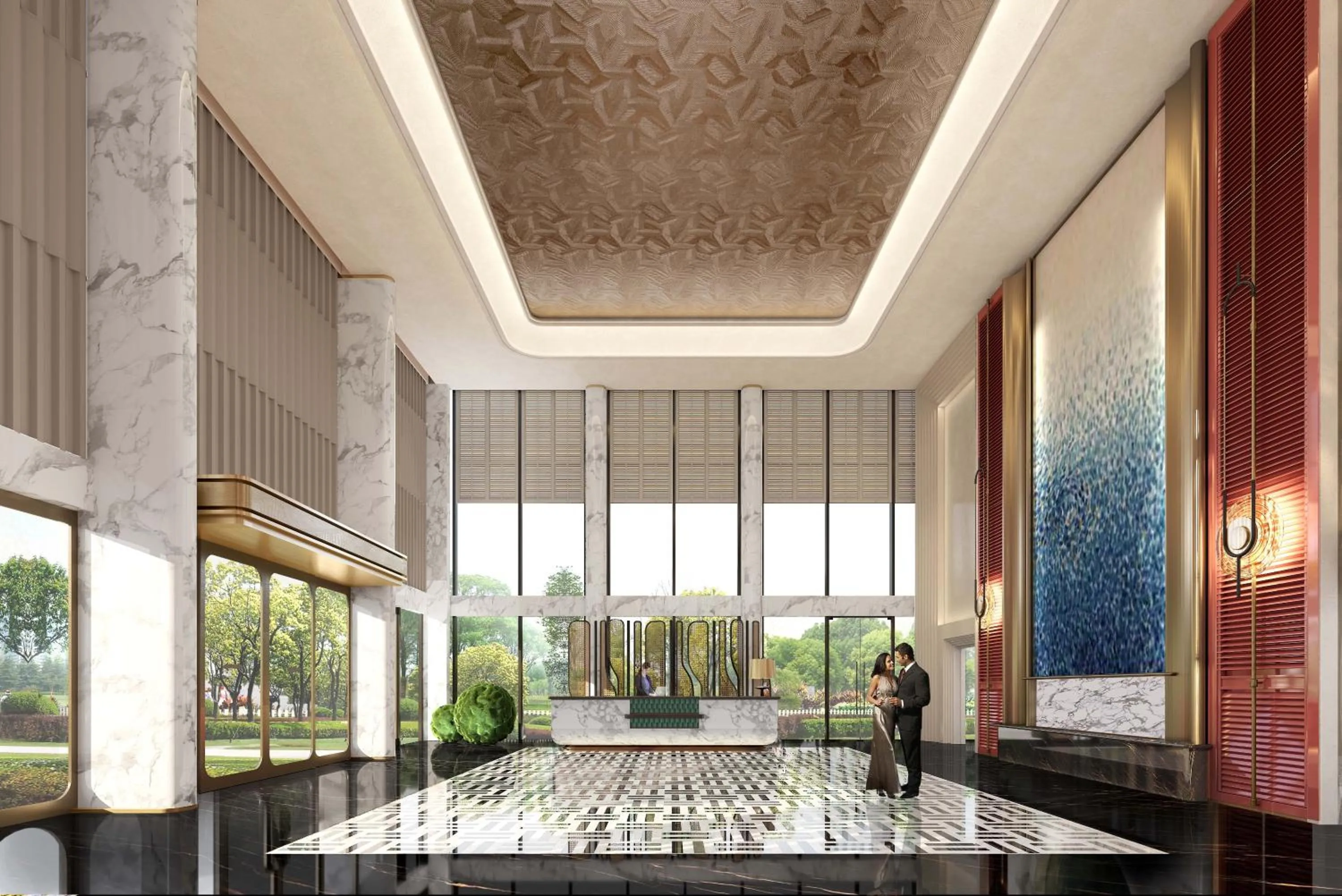 Lobby or reception in Fleuve Congo Hotel By Blazon Hotels
