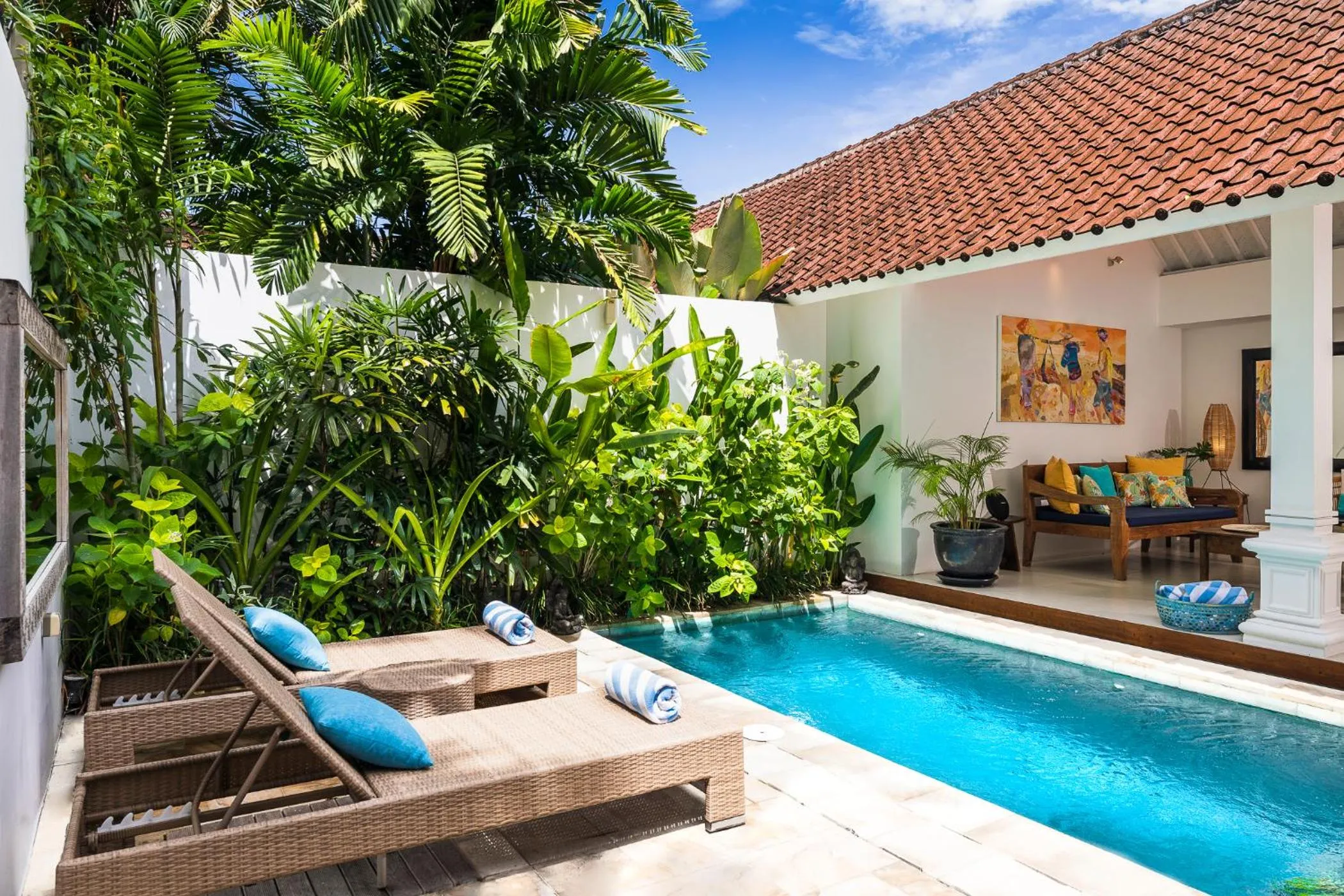 Living room in Villa Atma