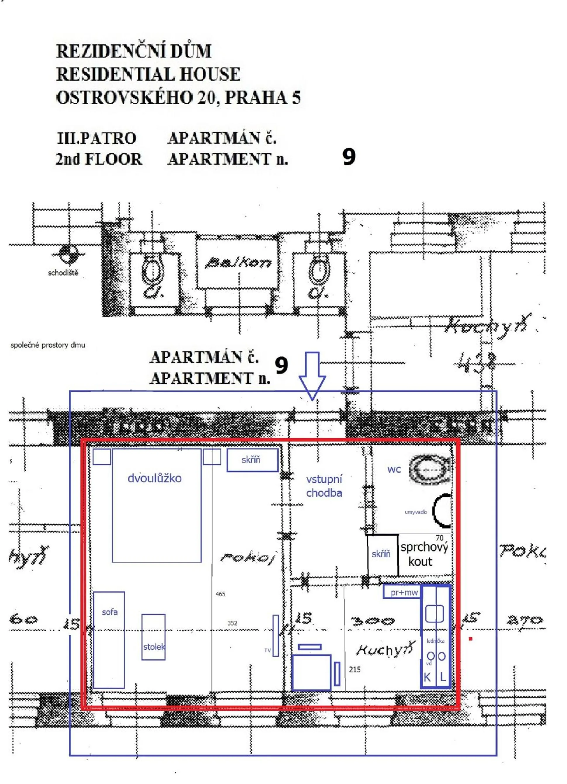 Floor plan in Angel City Aparthotel
