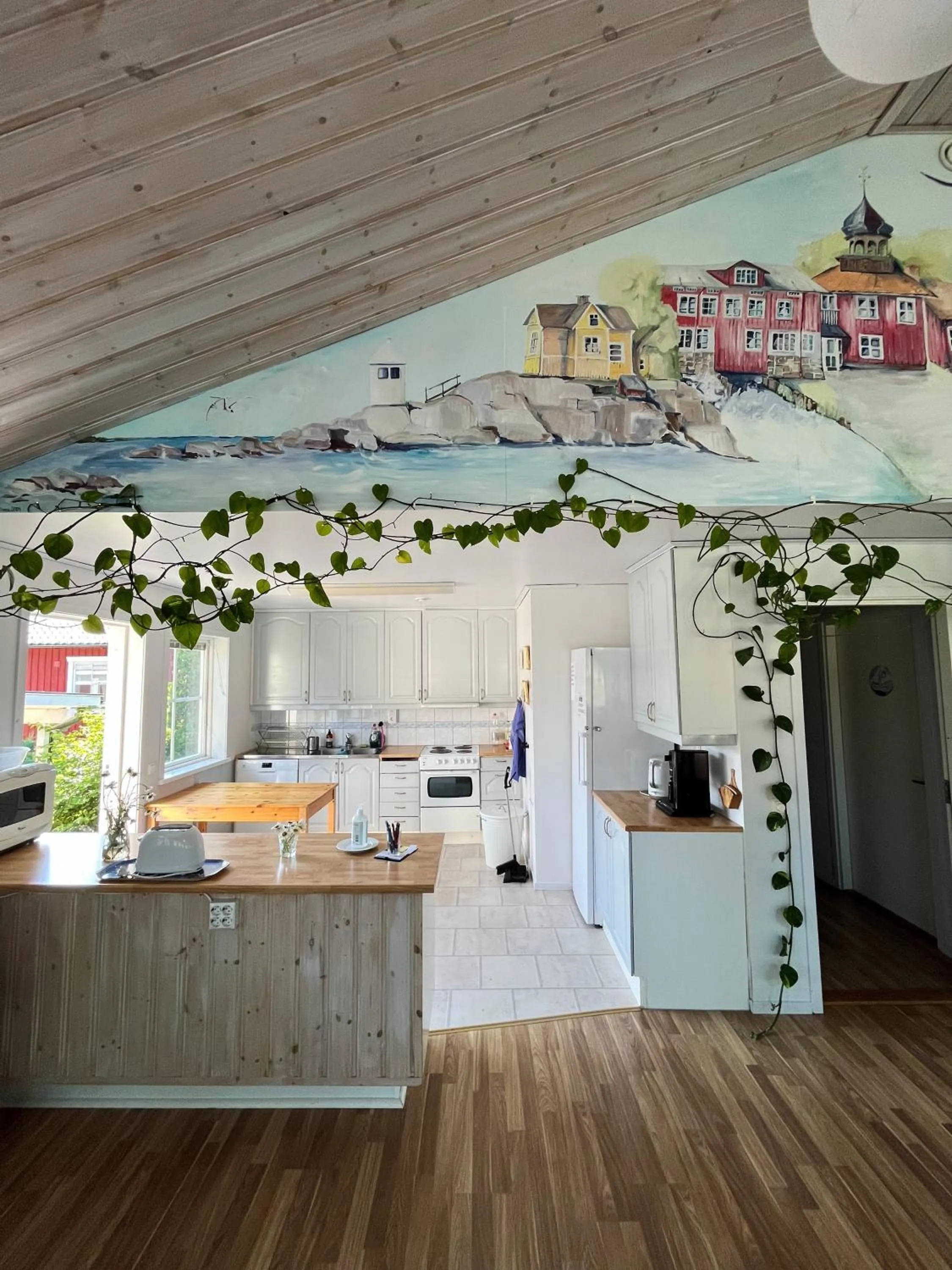 Communal kitchen in Trosa Vandrarhem