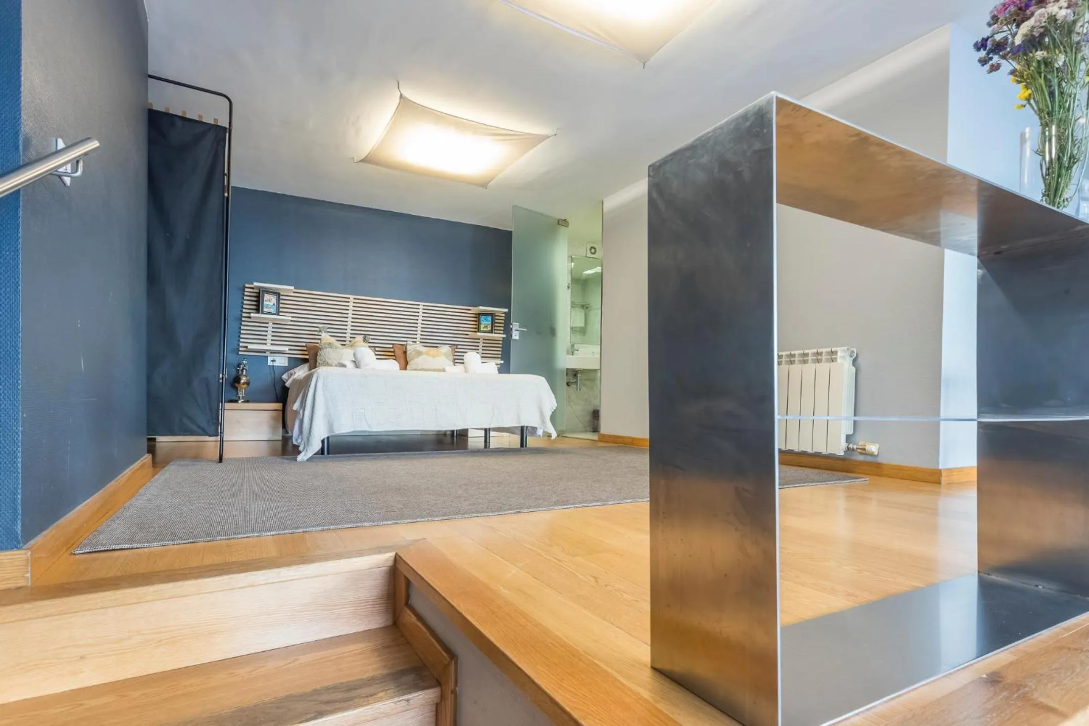 Living room, Bed in My Space Barcelona Gracia Pool Terrace