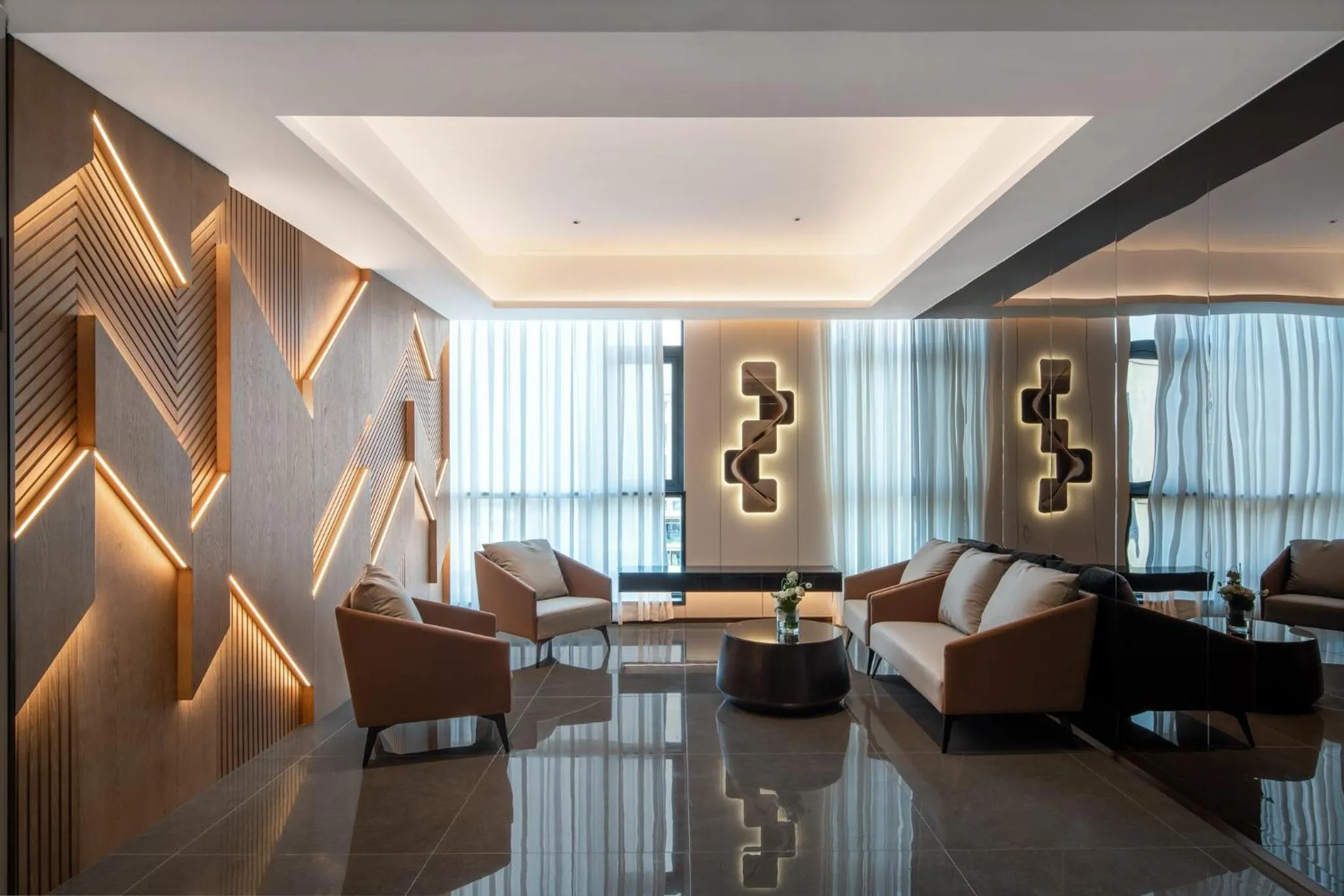 Lobby or reception in Holiday Inn Express Chengdu Huanhuaxi by IHG-Near Jinsha Site Musem,Near Wuhou Temple Museum,Welcome drinks,Free gym,Free self-service laundry