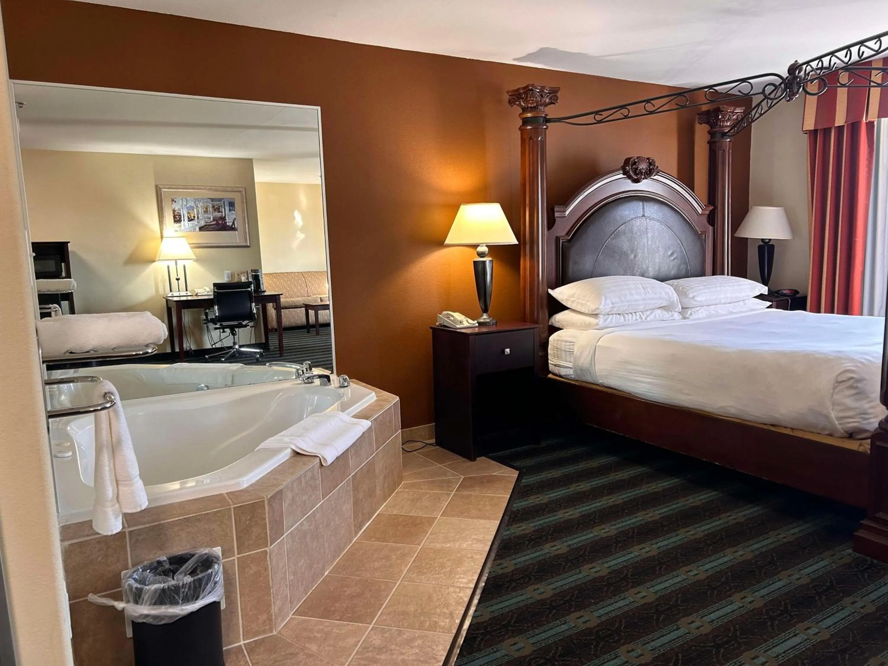 Bedroom, Bed in Express Inn Leesville Ft Johnson, SureStay Collection by Best Western