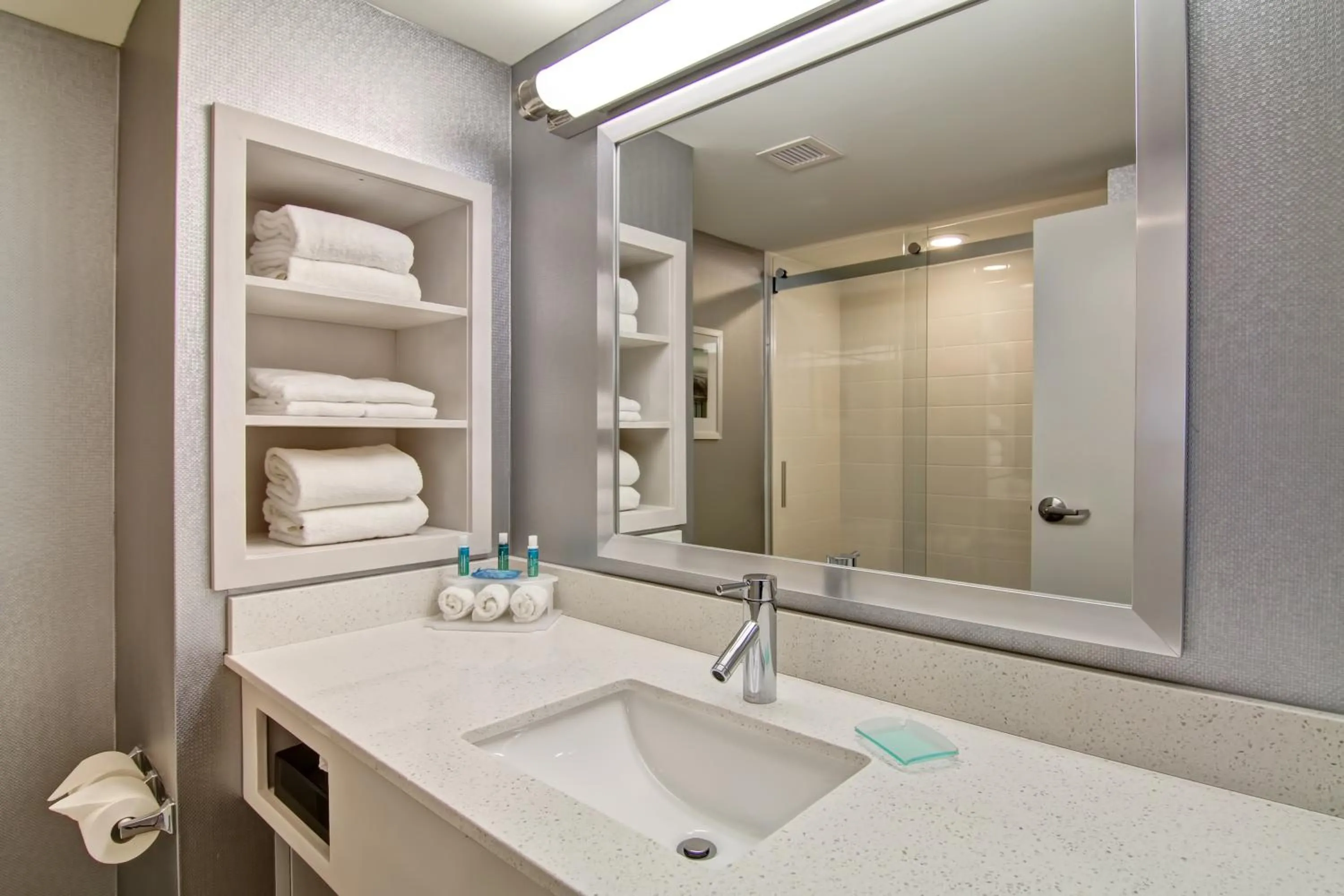 Bathroom in Holiday Inn Express & Suites Oshawa Downtown - Toronto Area by IHG