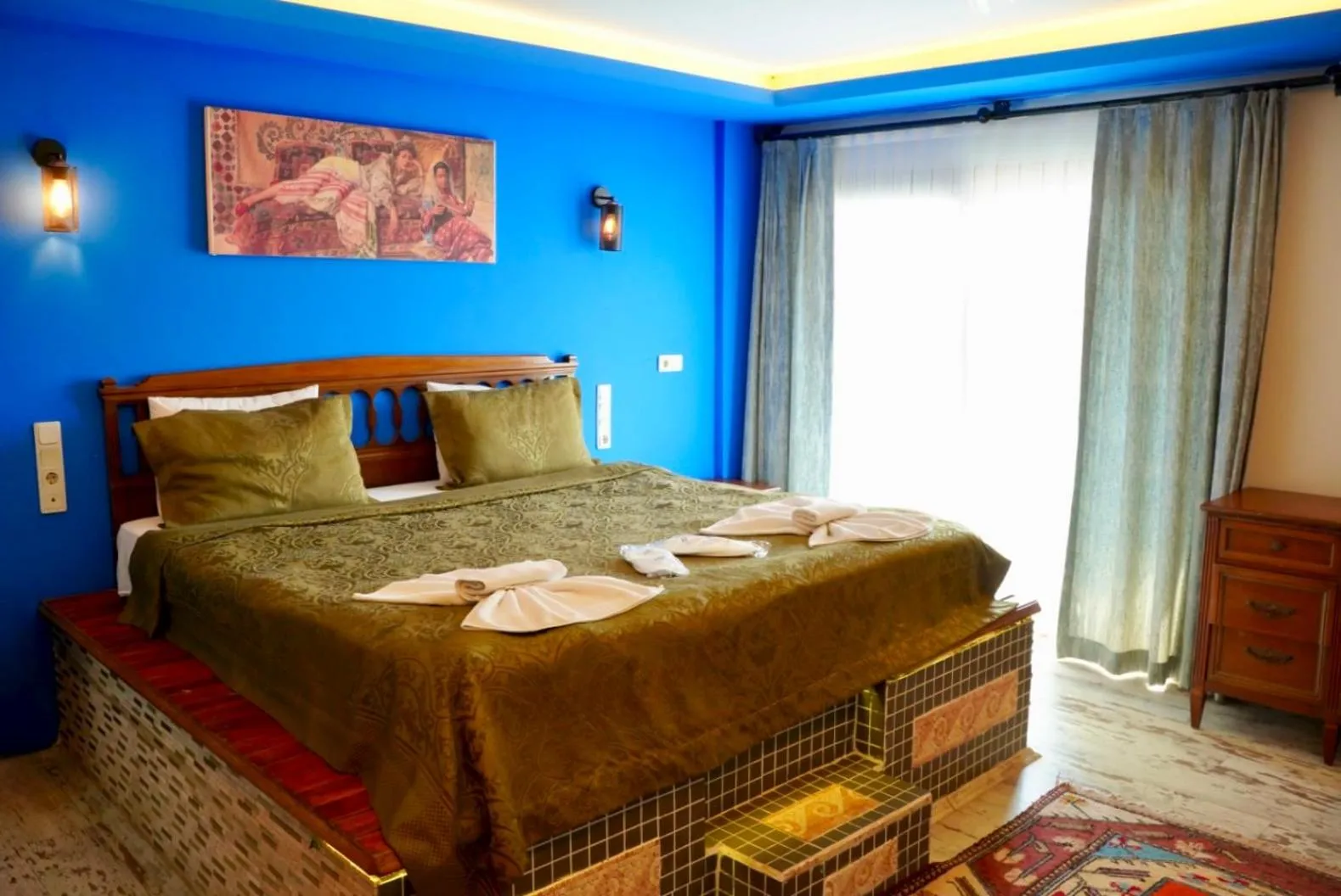 Bed in Rebetika Hotel & bistro