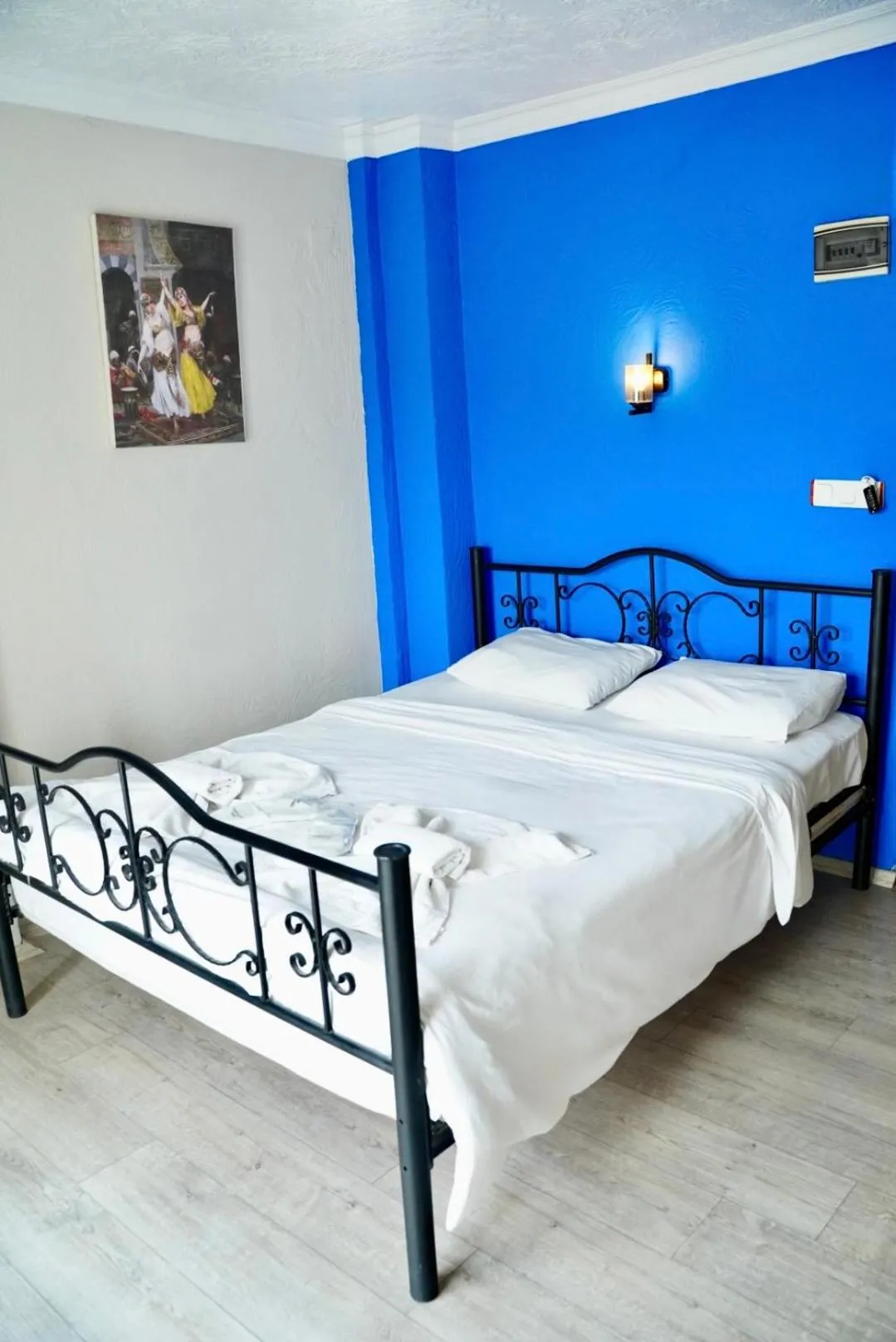 Bed in Rebetika Hotel & bistro