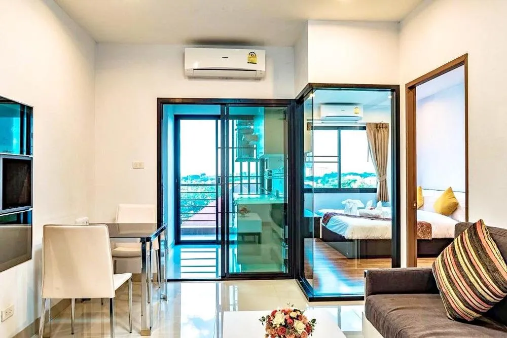 Bed in V-twin Donjan Service Apartment