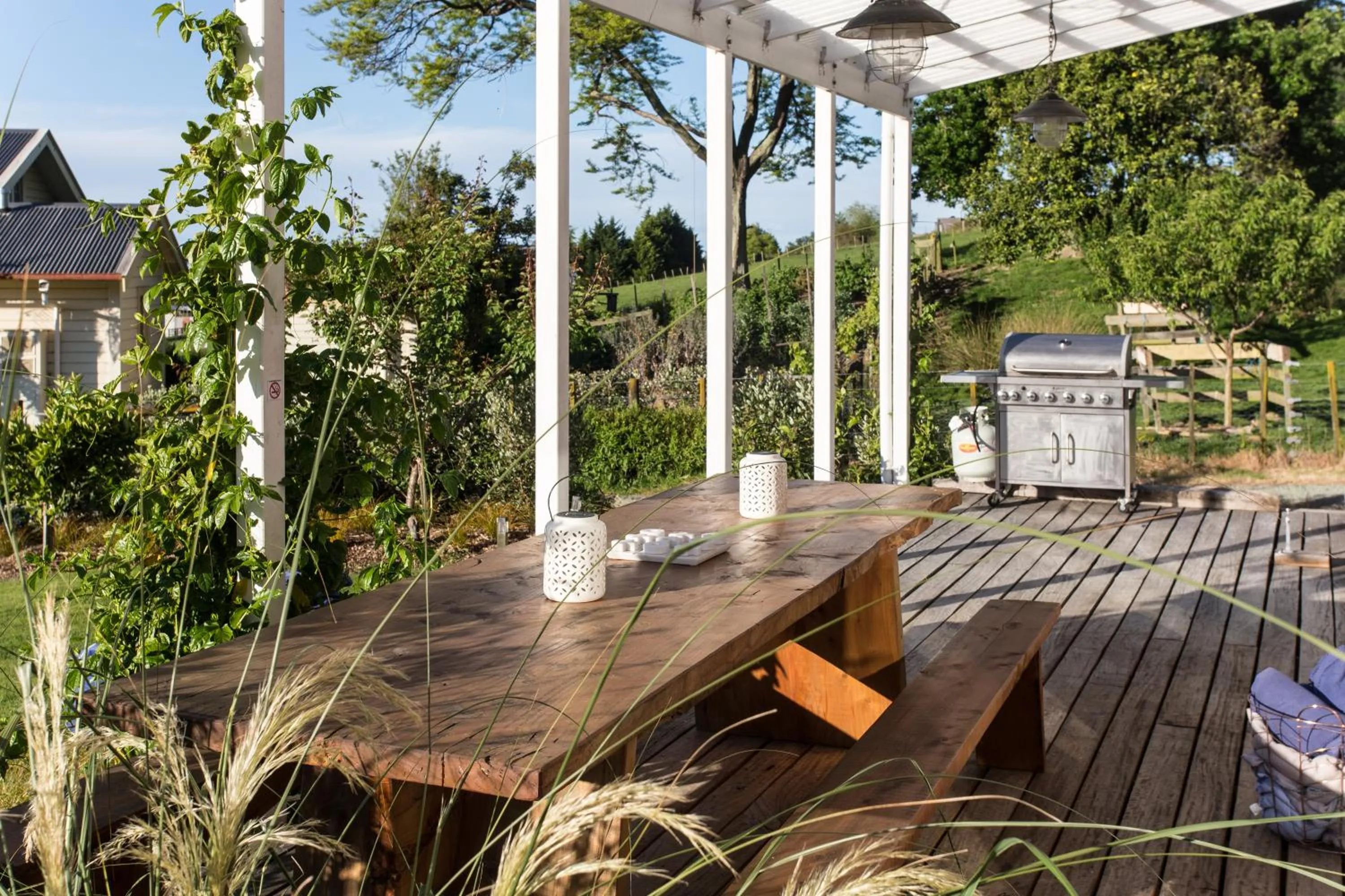 Patio in The Pear Orchard Lodge