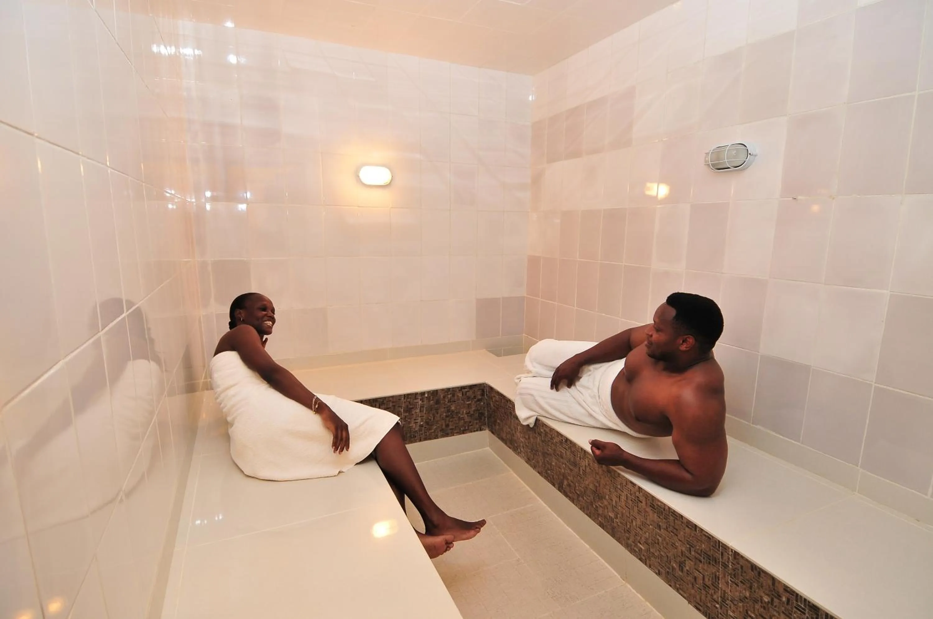 Steam room in Mombasa Continental Resort