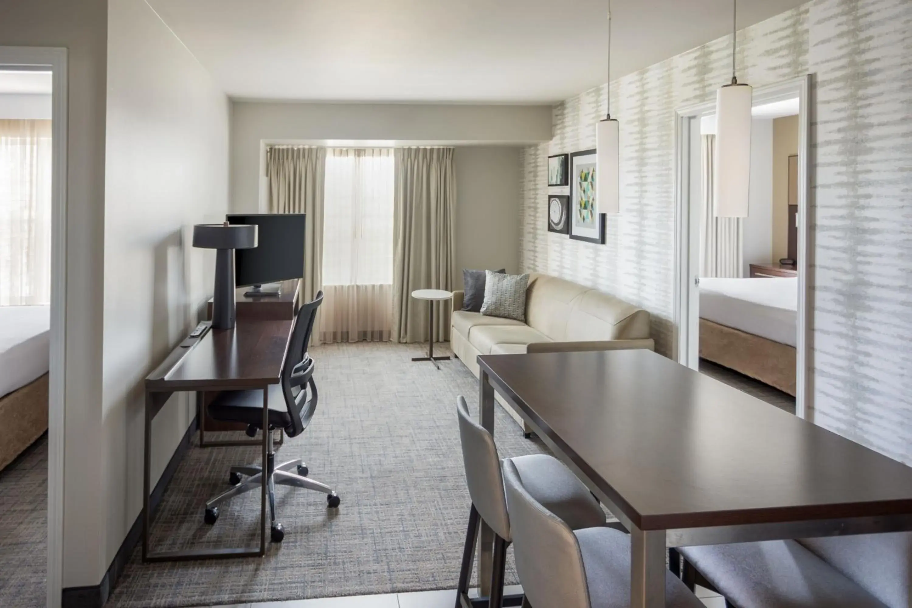 Two-Bedroom Suite - Hearing Accessible in Residence Inn by Marriott Kansas City at The Legends Two-Bedroom Suite - Hearing Accessible in Residence Inn by Marriott Kansas City at The Legends