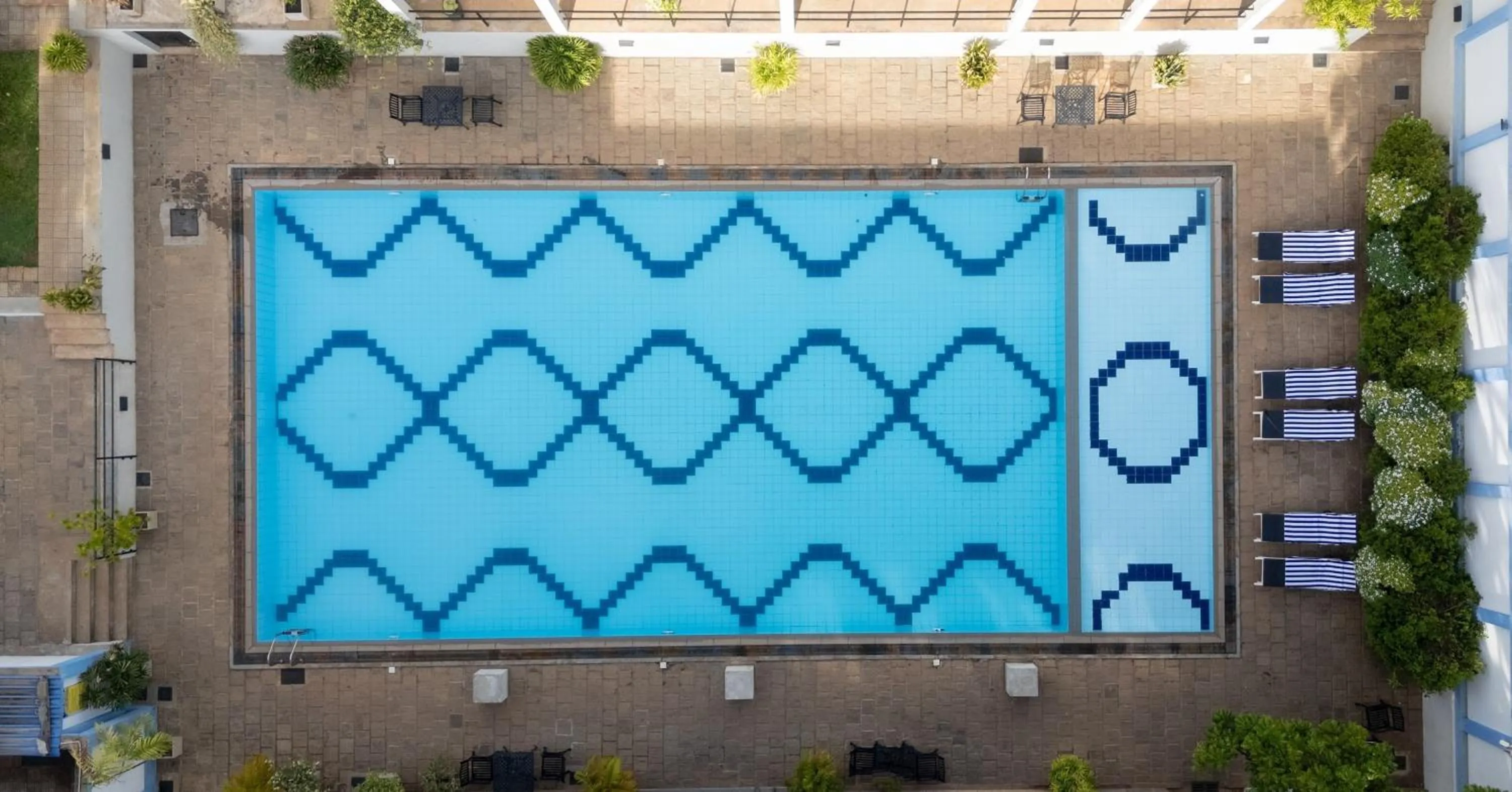 Bird's eye view in The Blue Wave Hotel