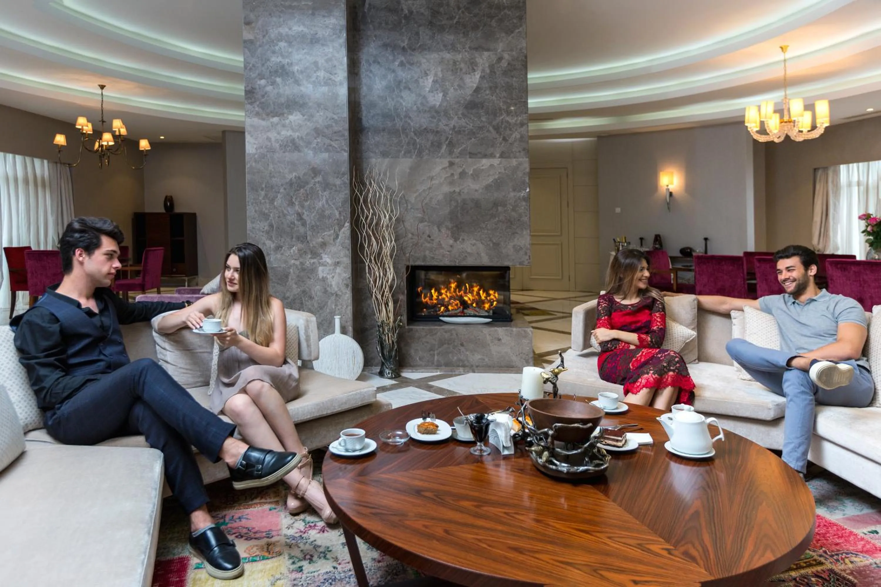 People in Gabala Yengice Thermal Resort Hotel