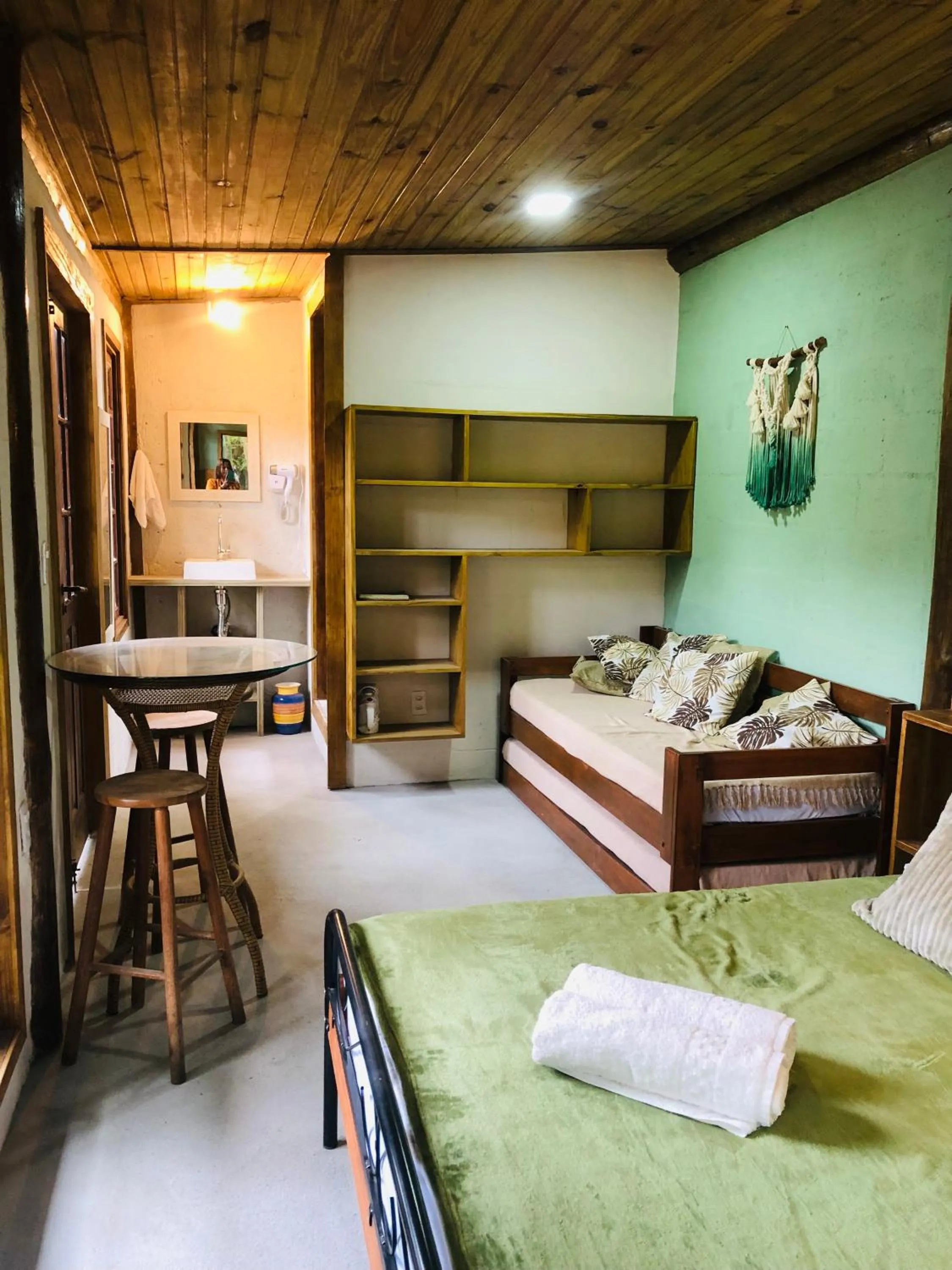 Bed in Mandala Camping Pousada