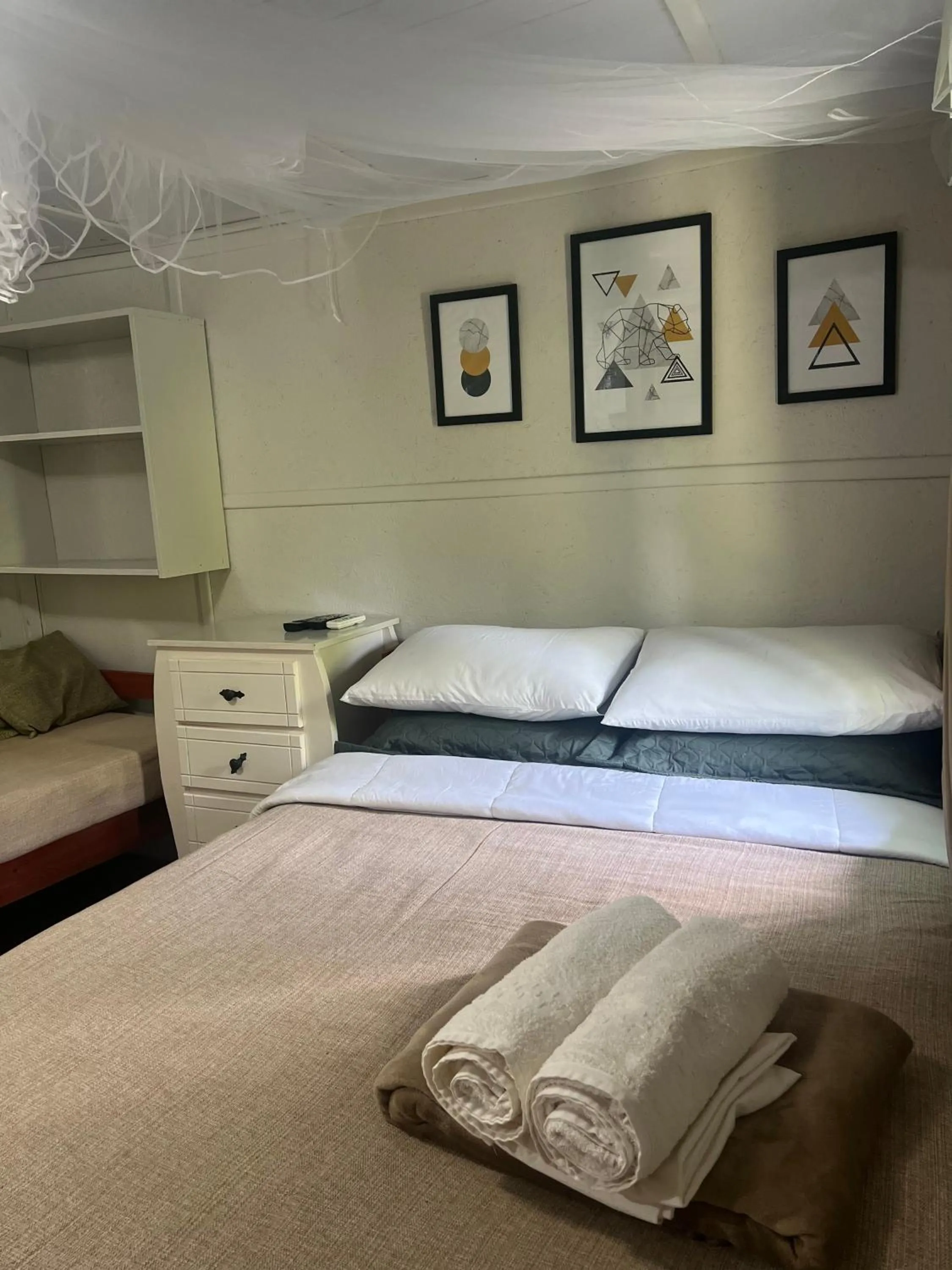 Bed in Mandala Camping Pousada