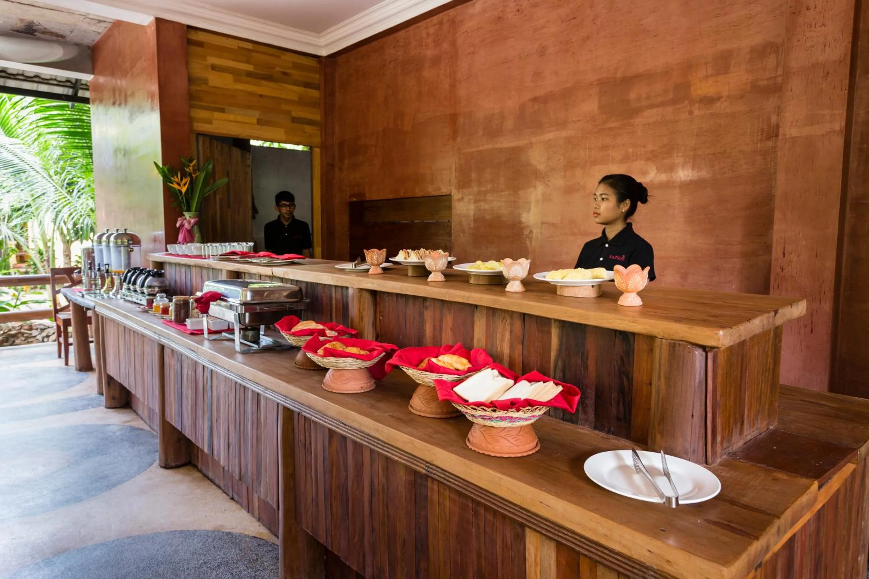 Buffet breakfast in Le Jardin d'Angkor Hotel & Resort
