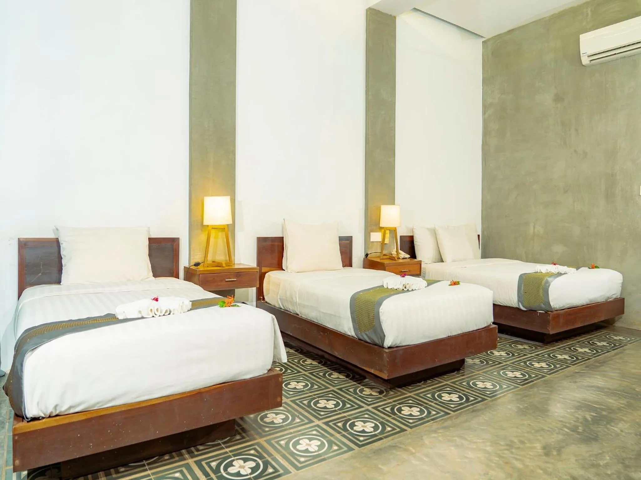 Bed in Tanei Angkor Resort and Spa
