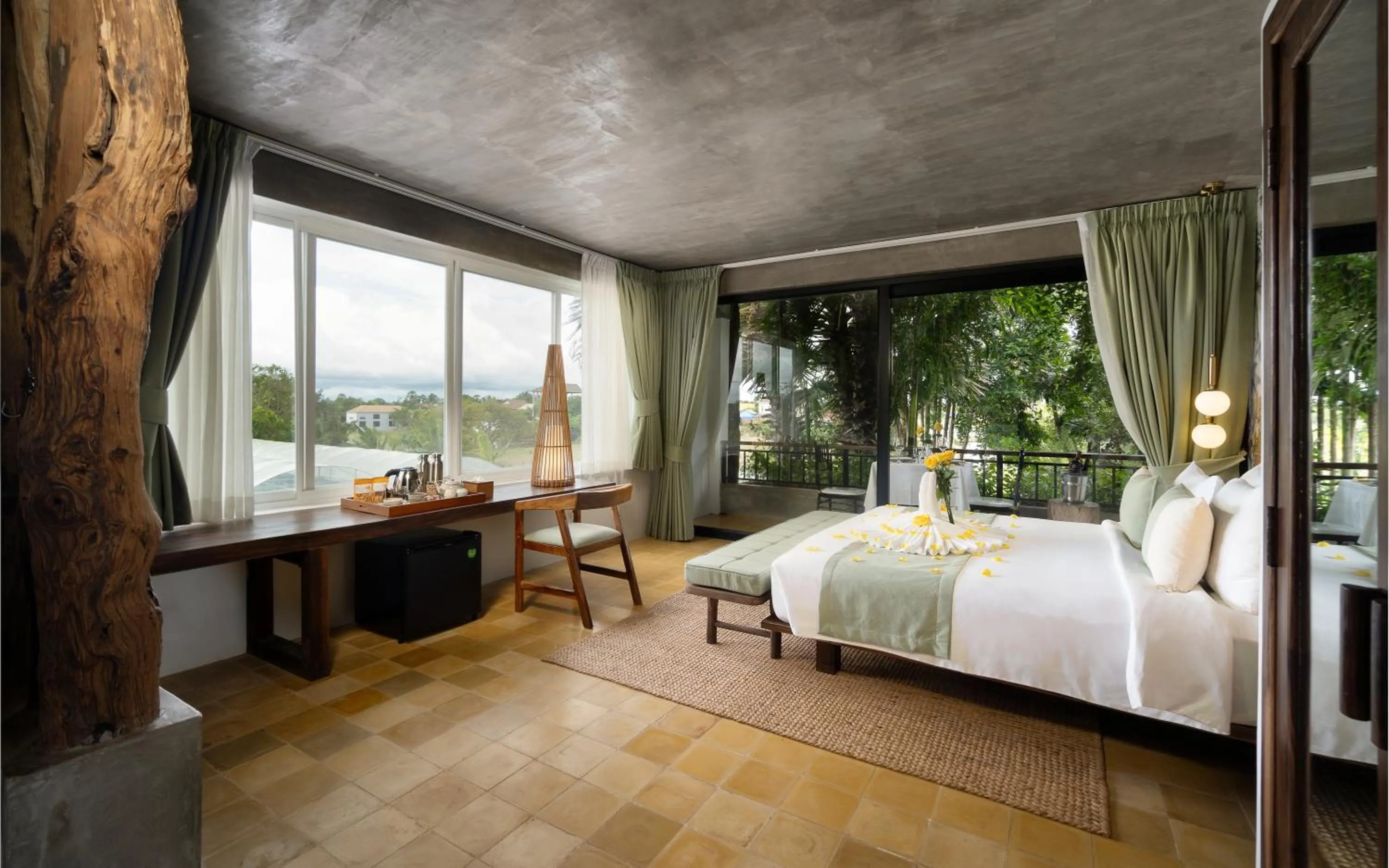 Pool view, Bed in The Nature & Villas