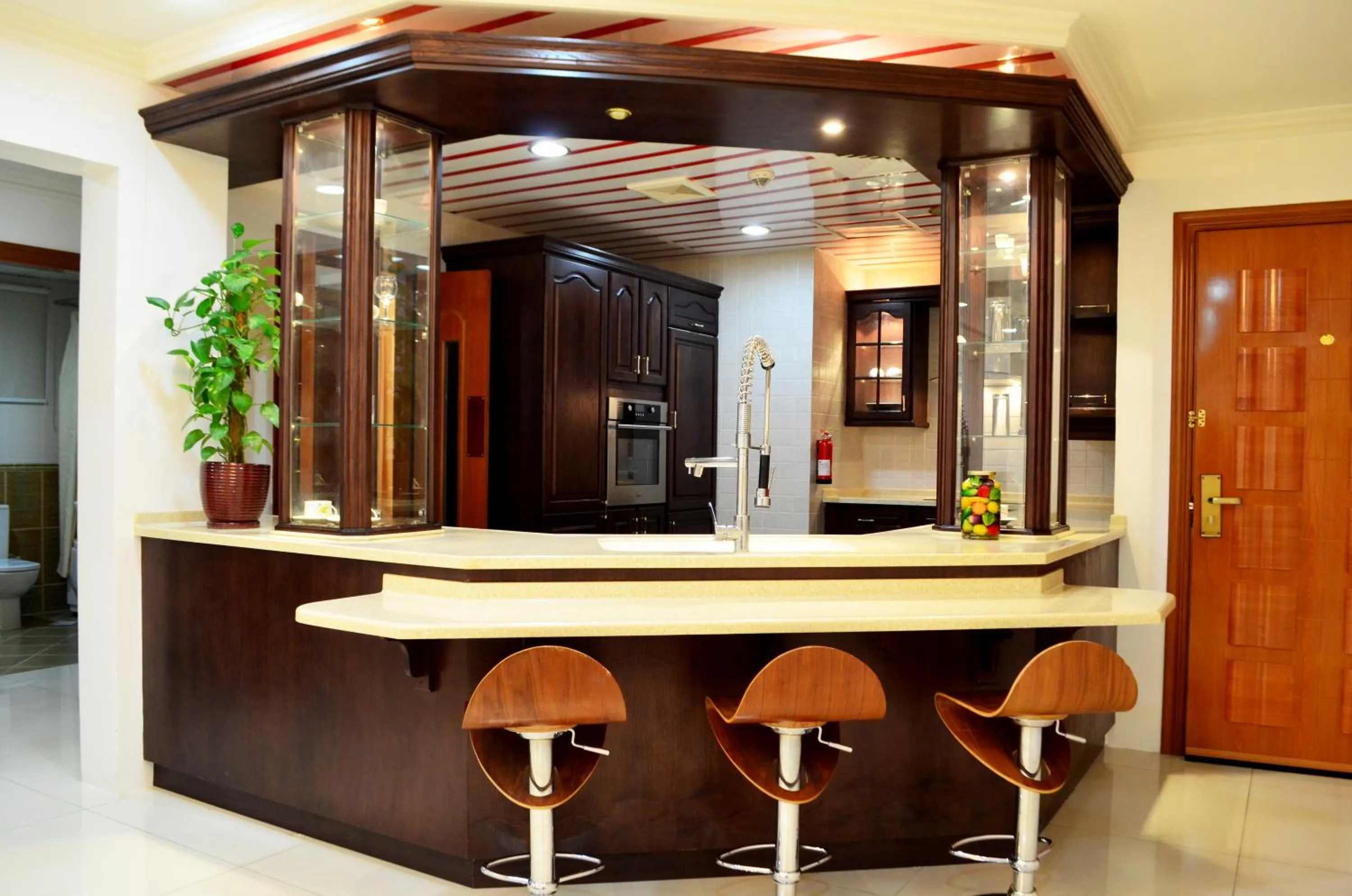 Kitchen or kitchenette in Kiev Tower Hotel Apartments