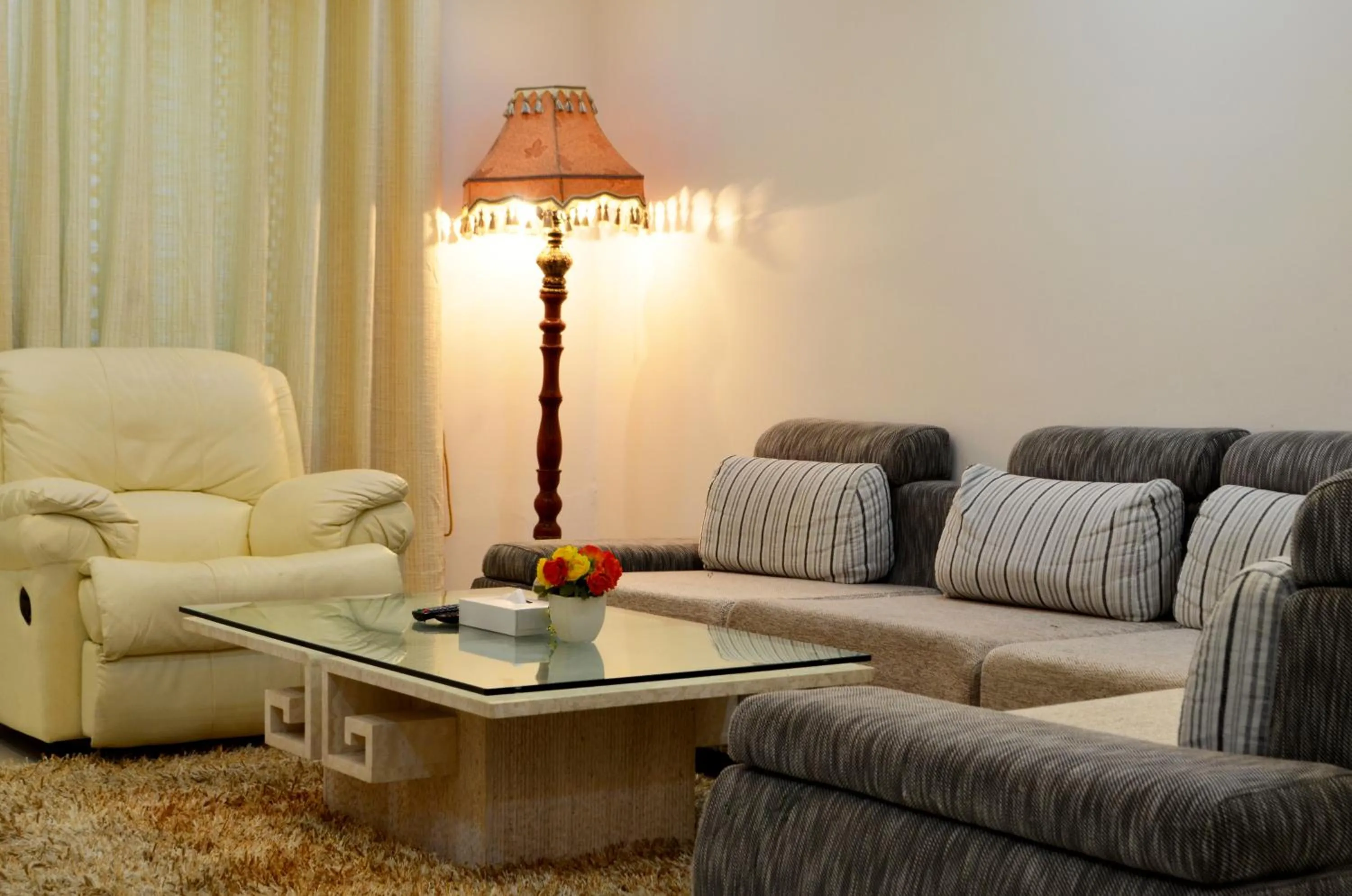 Seating area in Kiev Tower Hotel Apartments