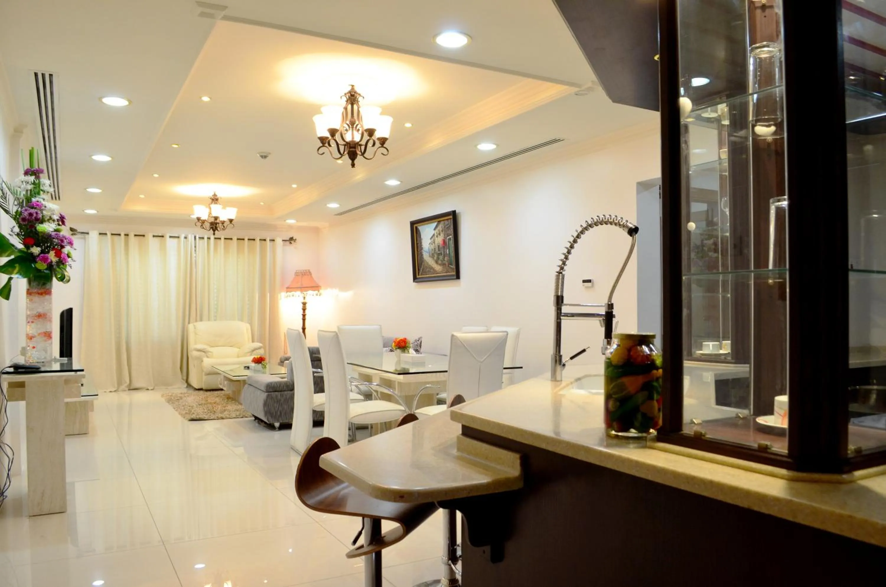 Living room in Kiev Tower Hotel Apartments