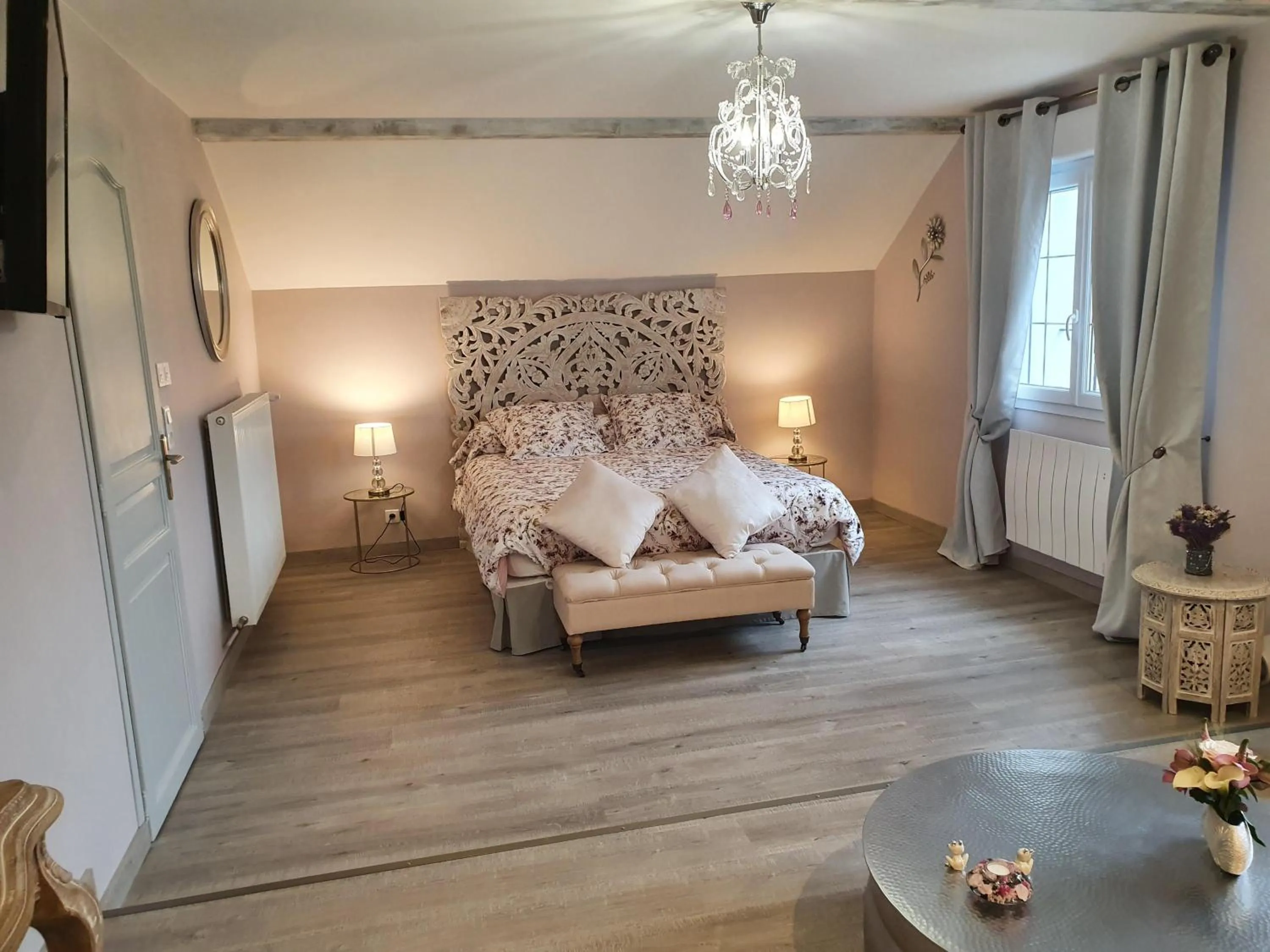 Bedroom, Bed in Chambre d'Hôte Les Ondines