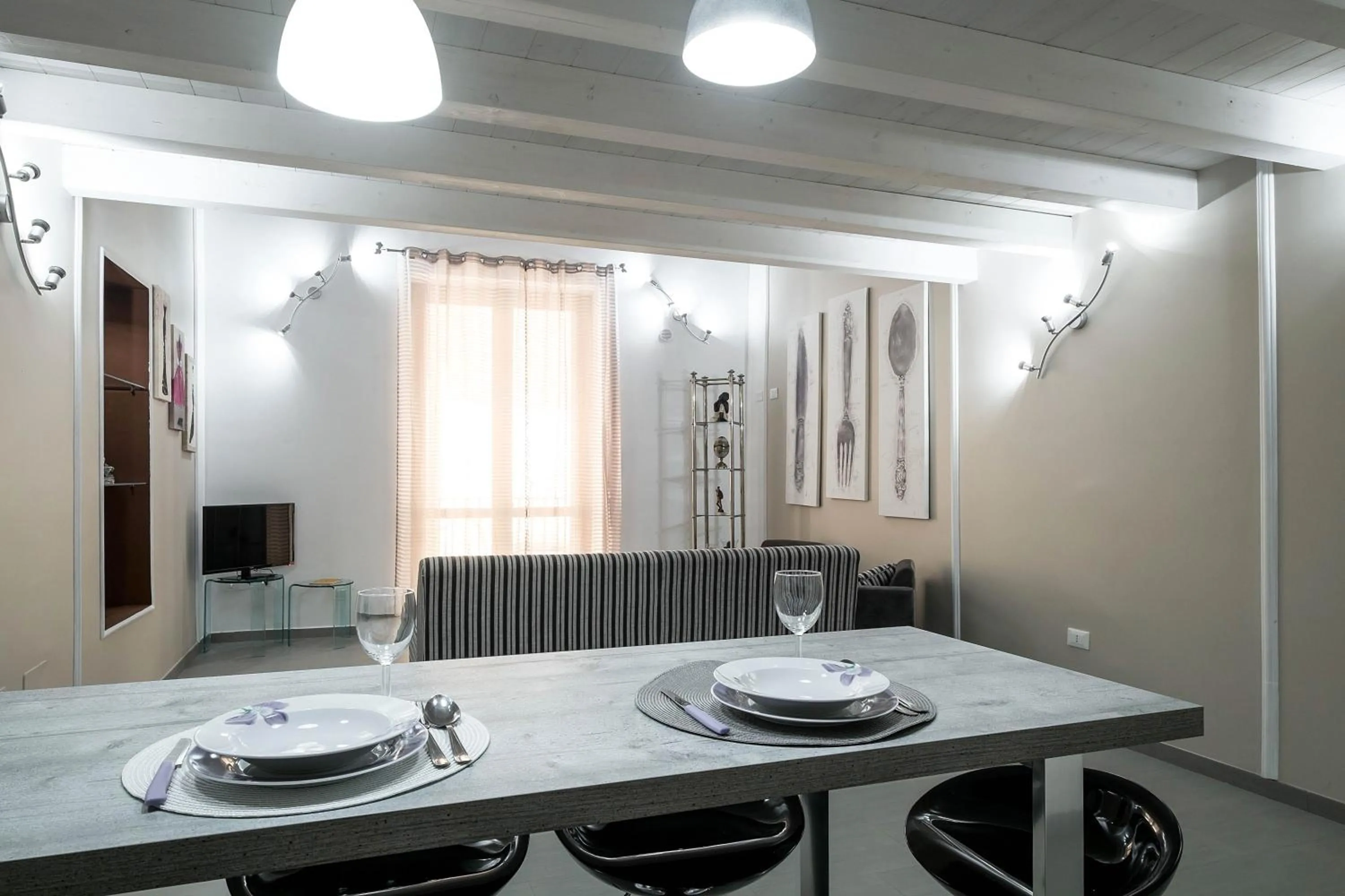 Living room in Quattro Canti Apartments