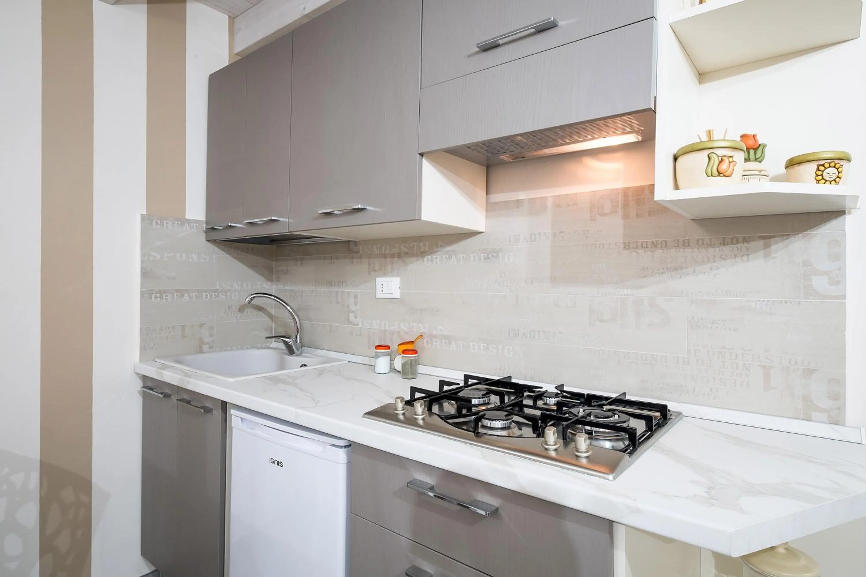 Kitchen or kitchenette in Quattro Canti Apartments