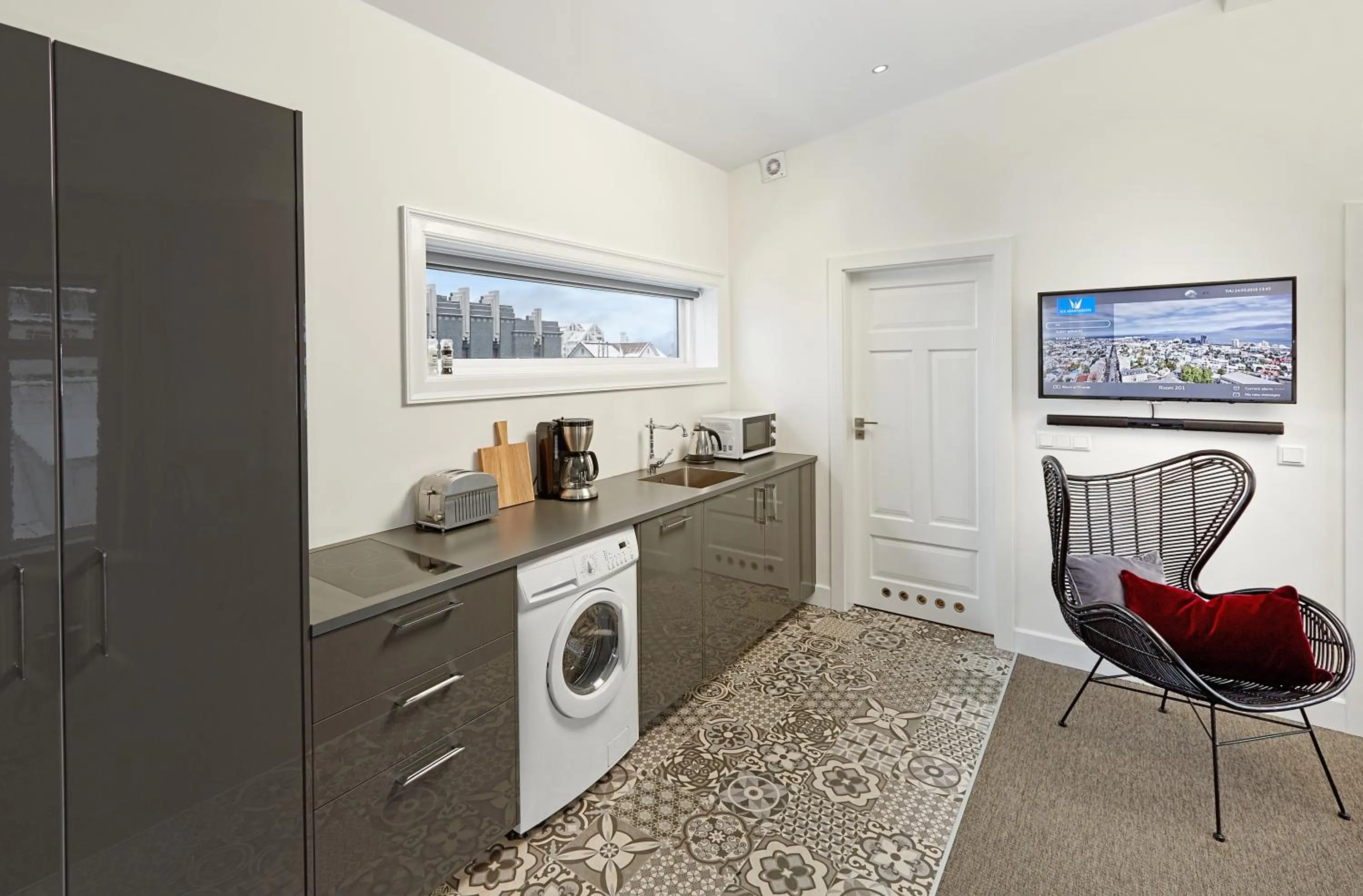 Kitchen or kitchenette in Ice Apartments Reykjavik by Heimaleiga