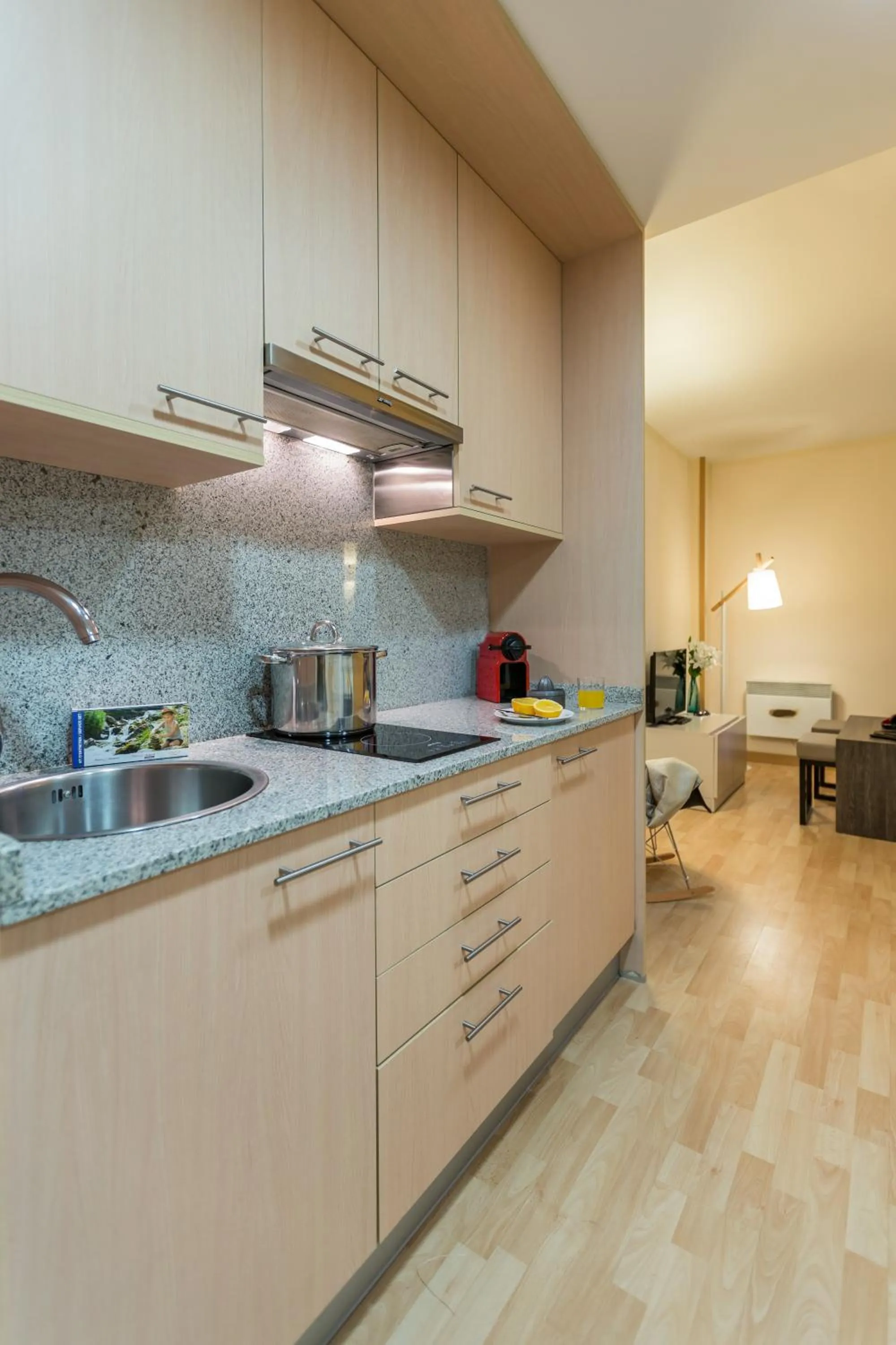 Kitchen or kitchenette in Pierre & Vacances Pas de la Casa Princesa