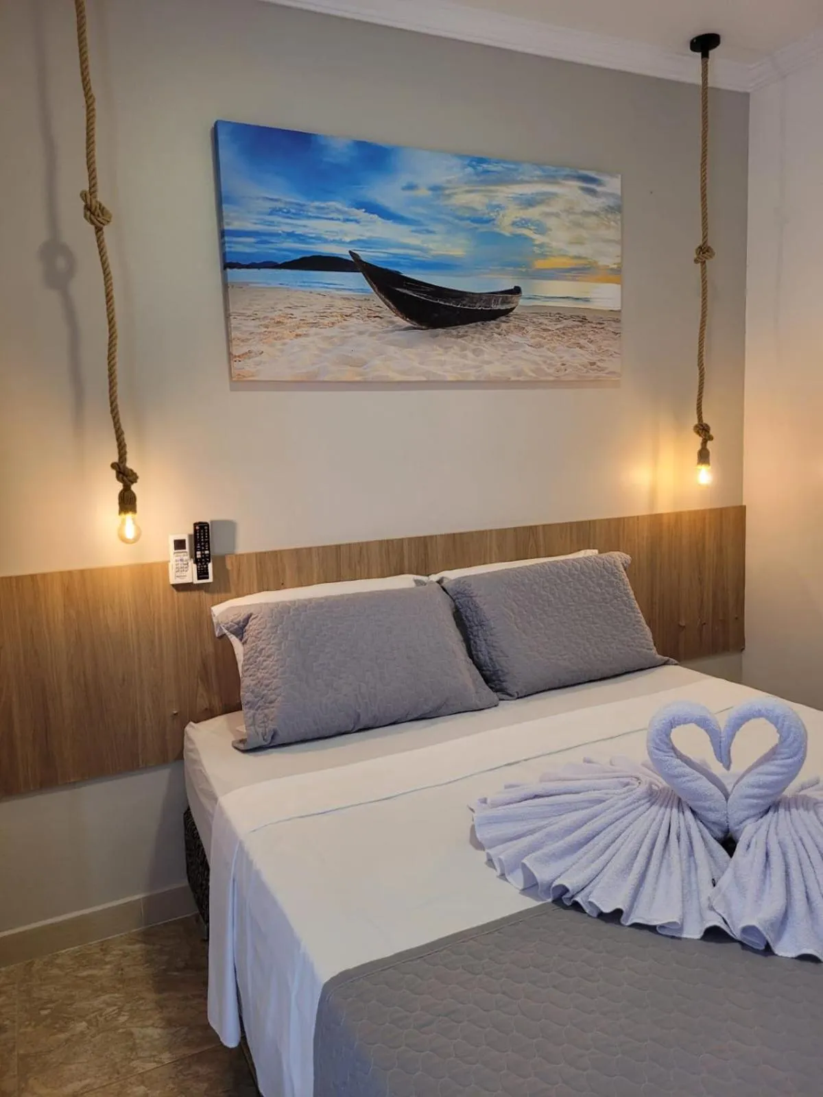 Bed in Pousada Concha Dourada