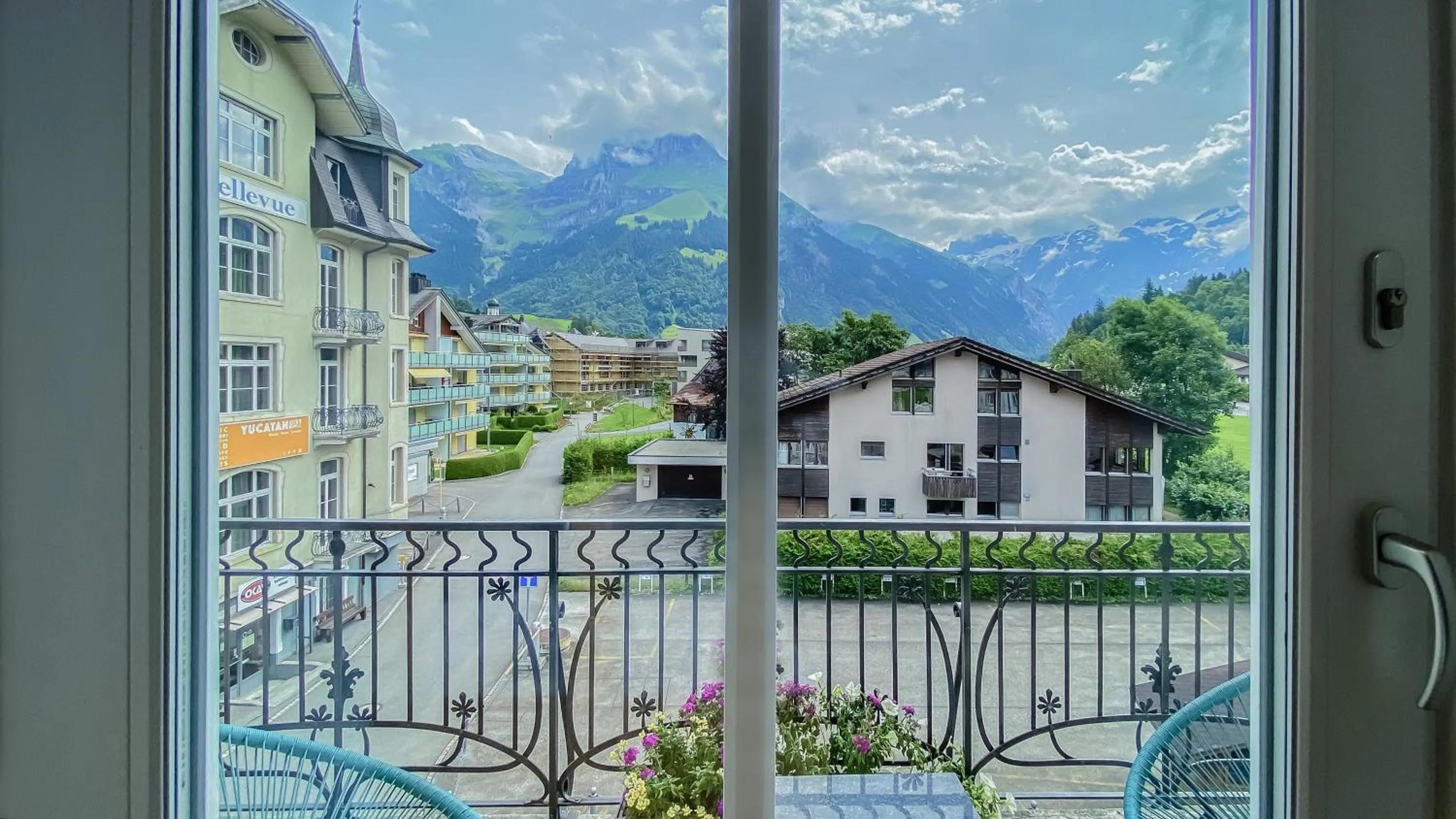 Balcony/Terrace in GRAND your home with common kitchens with self check-in