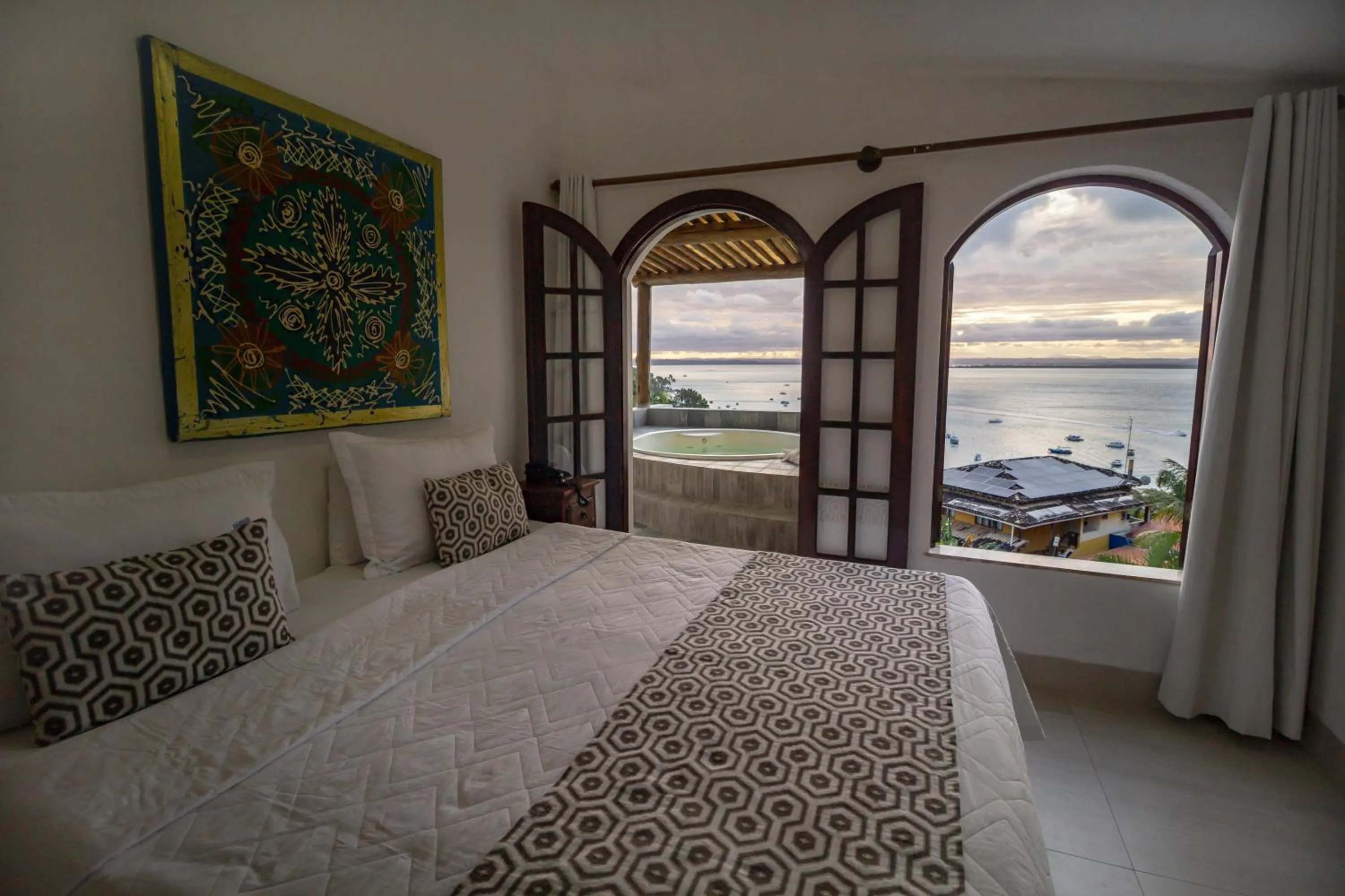 Bed in Pousada Natureza