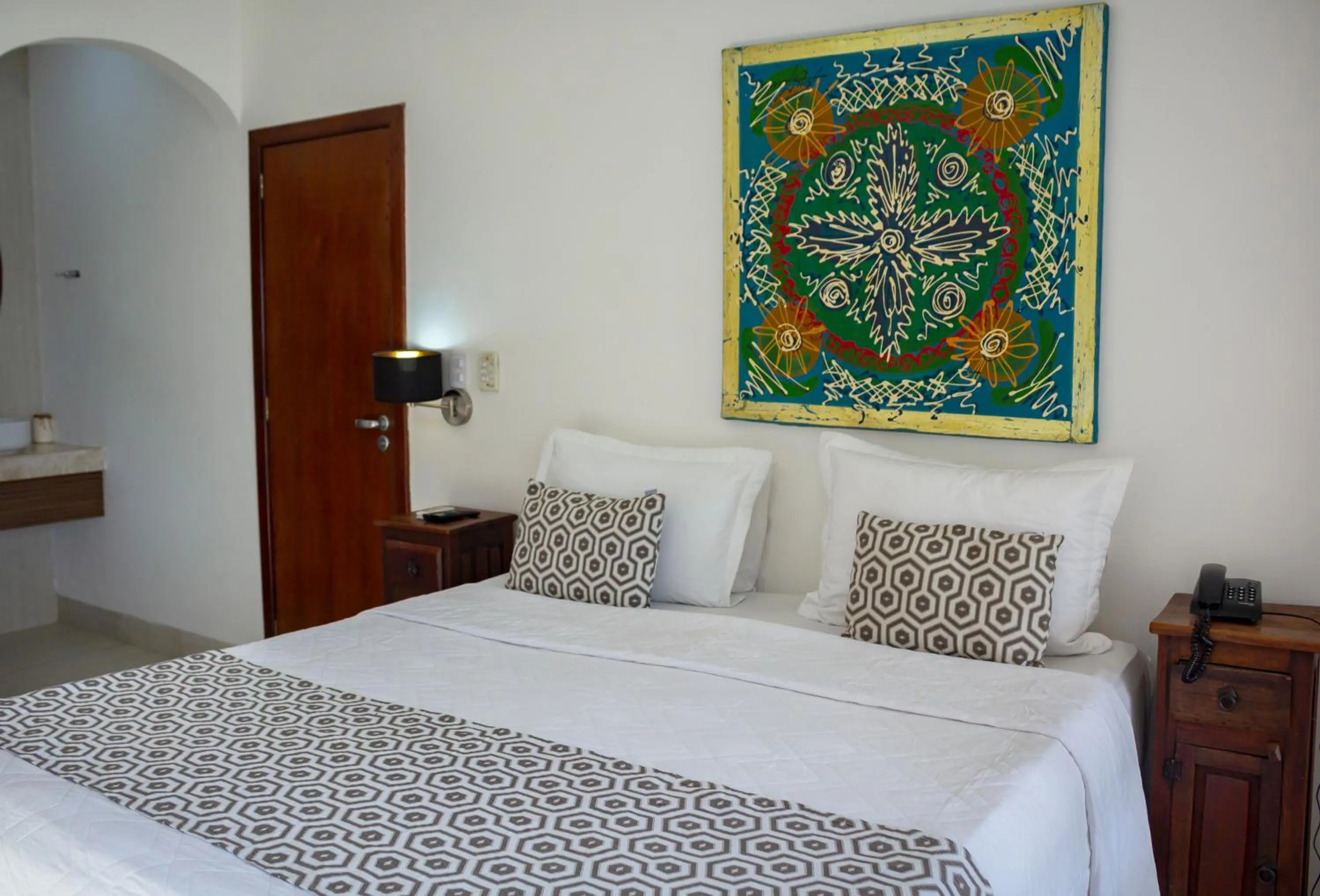 Bed in Pousada Natureza