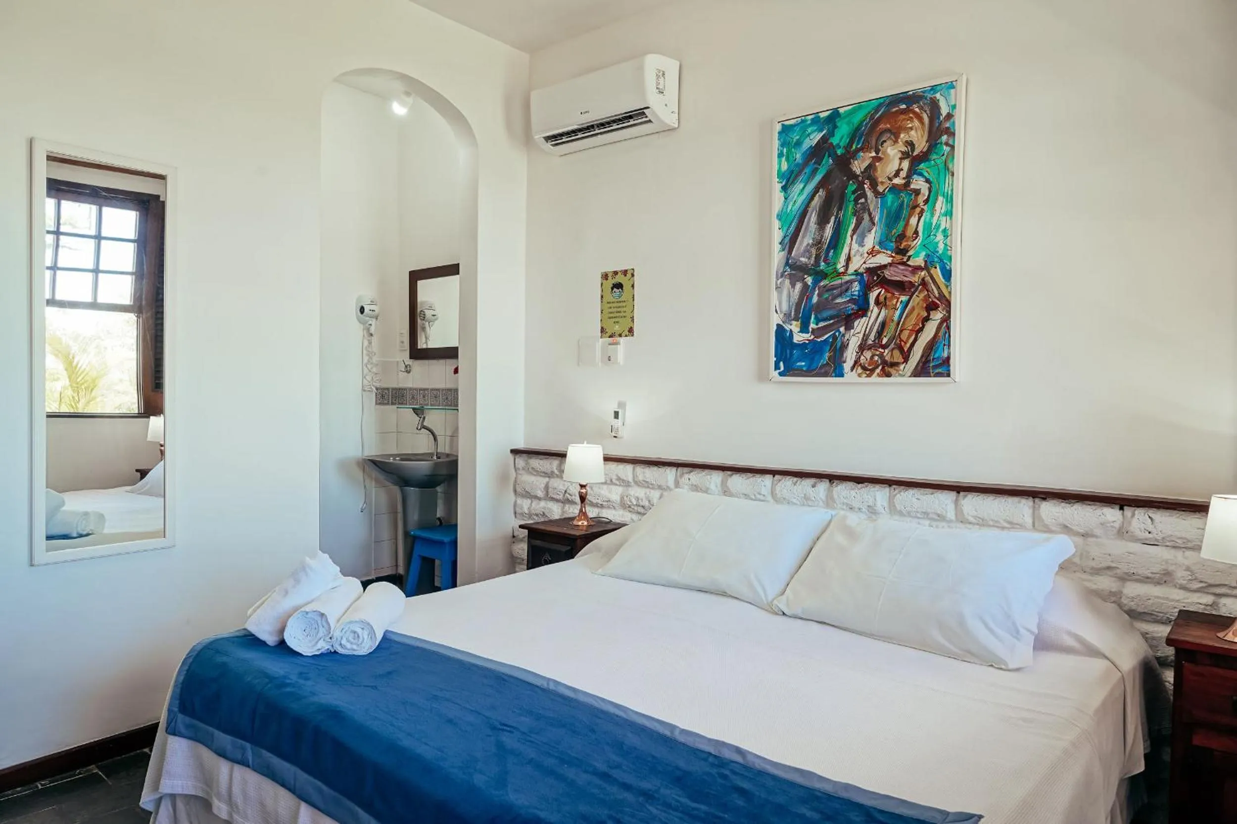 Bed in Pousada Natureza