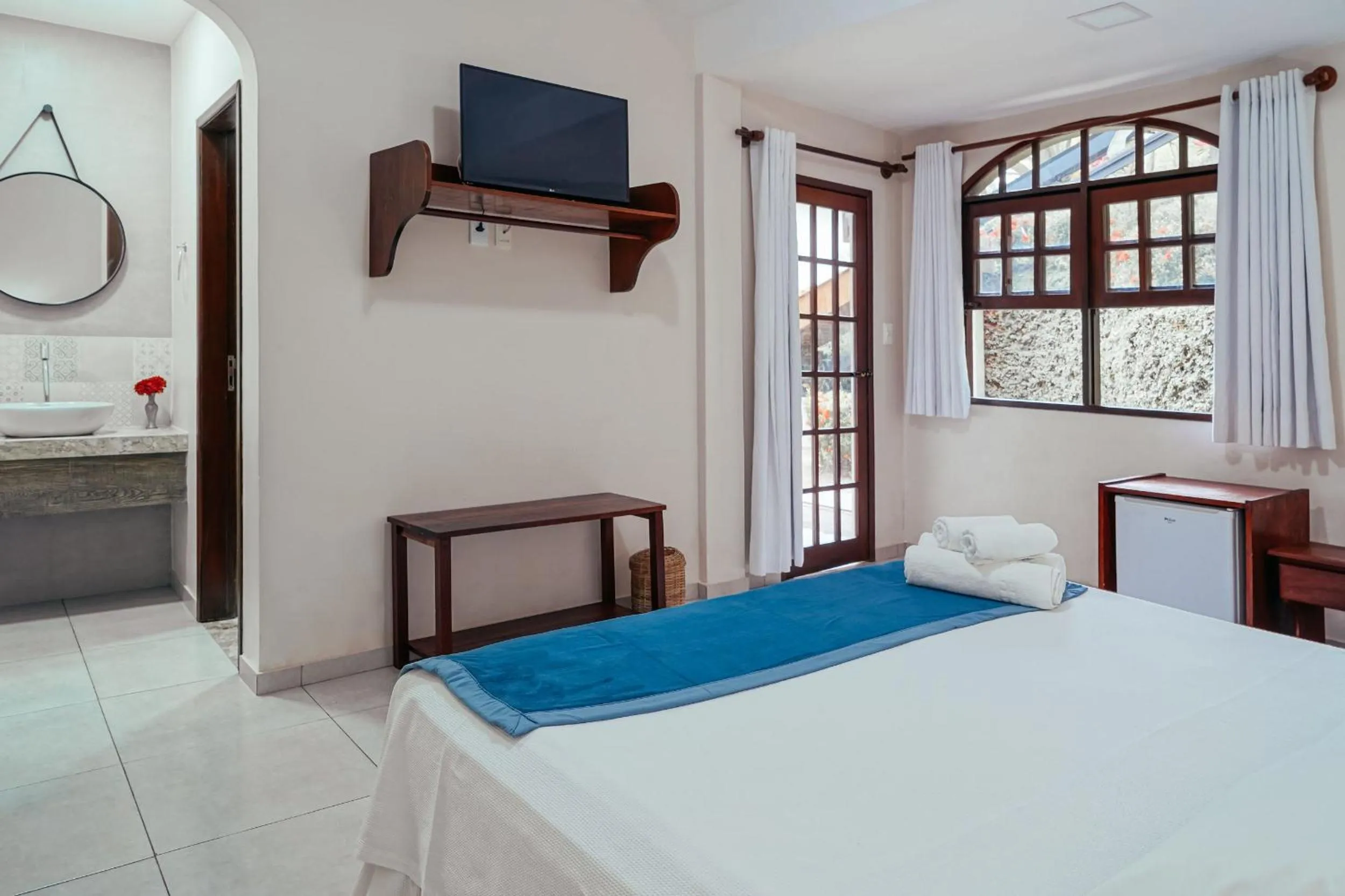 Bed in Pousada Natureza