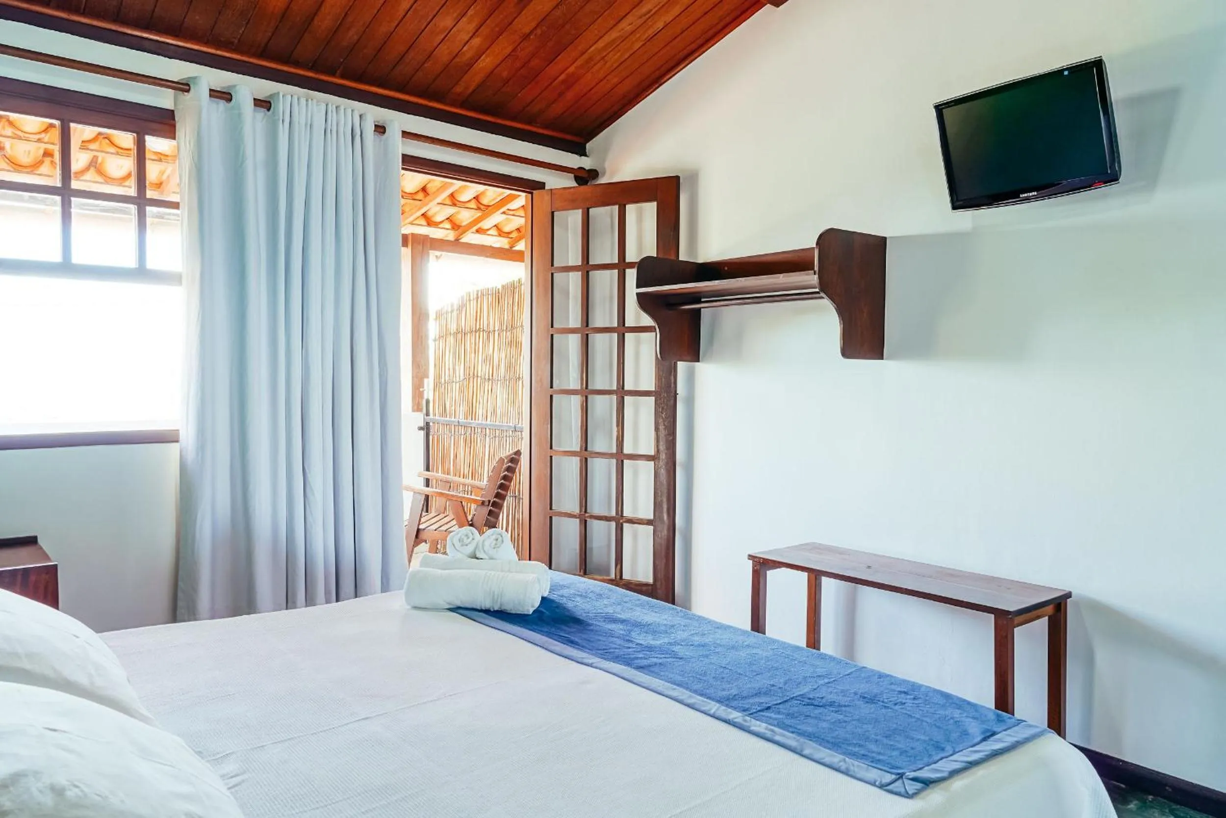 Bed in Pousada Natureza