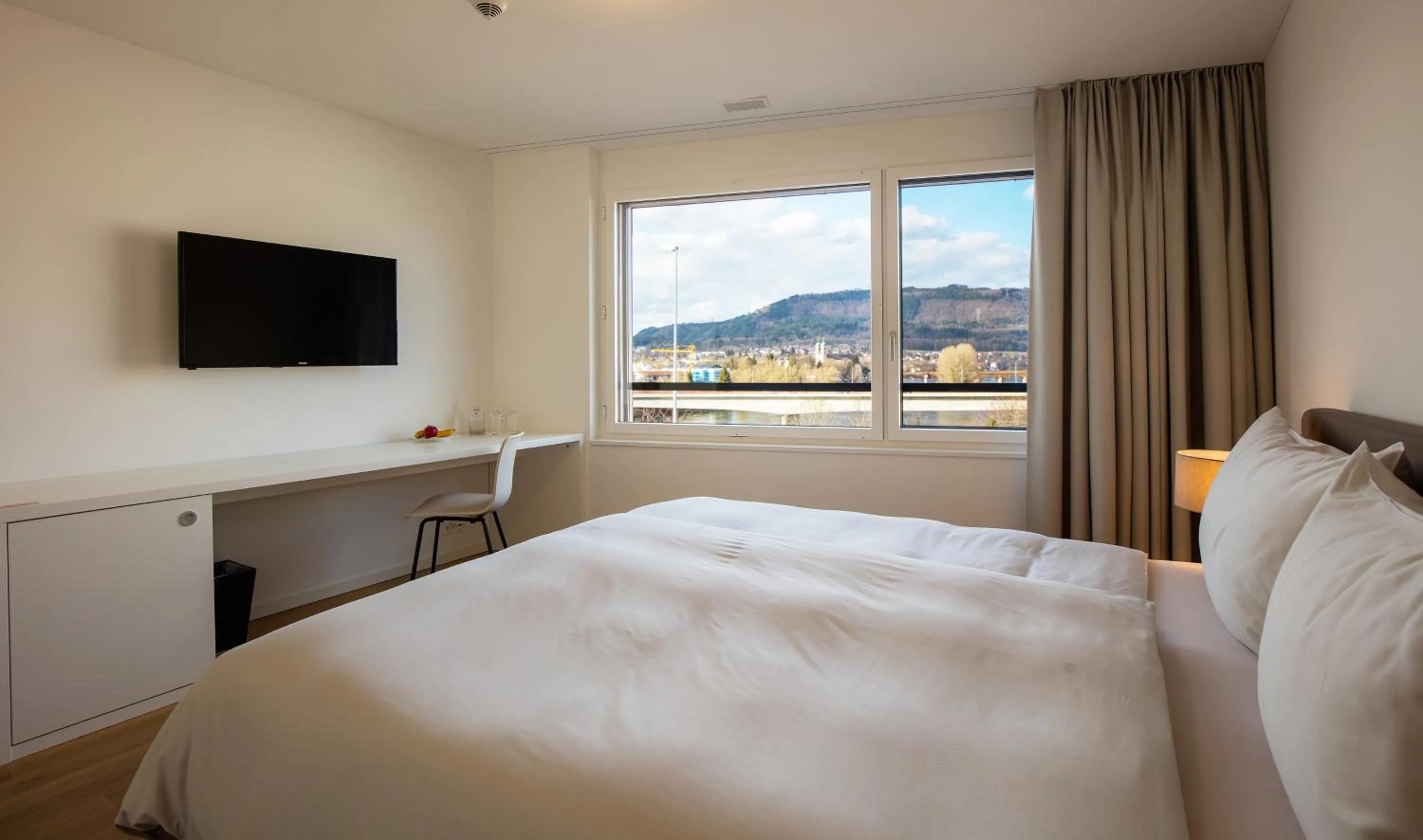 Bedroom, Bed in Motel Rheinfels Park