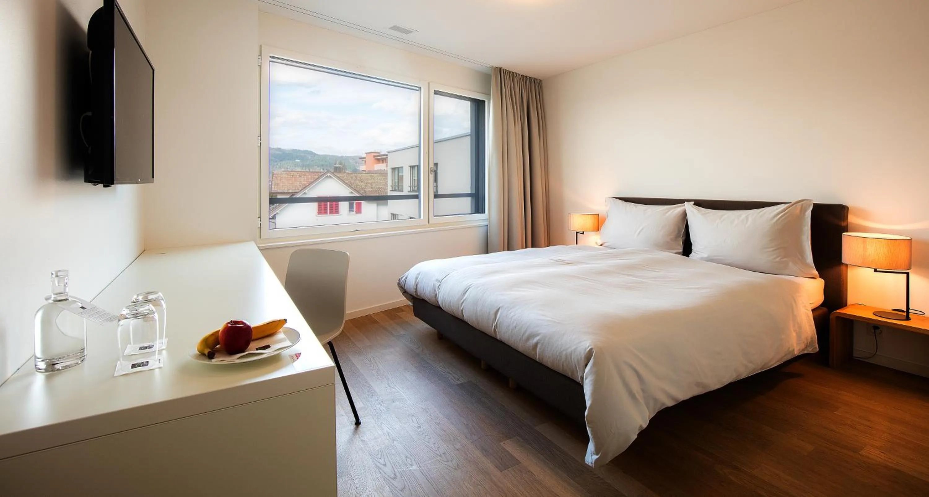Bedroom, Bed in Motel Rheinfels Park