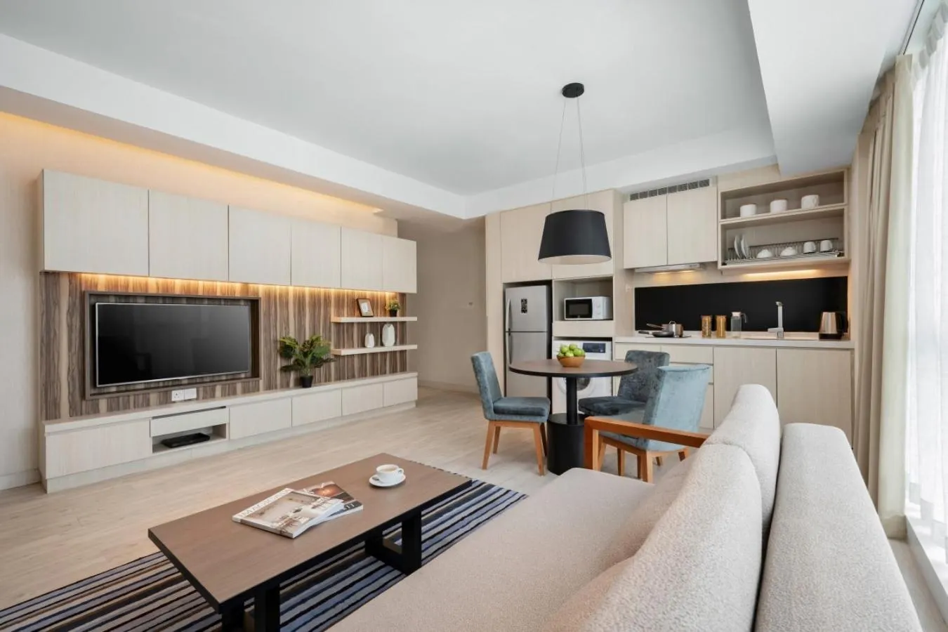 Kitchen or kitchenette in Oasia Suites Kuala Lumpur by Far East Hospitality