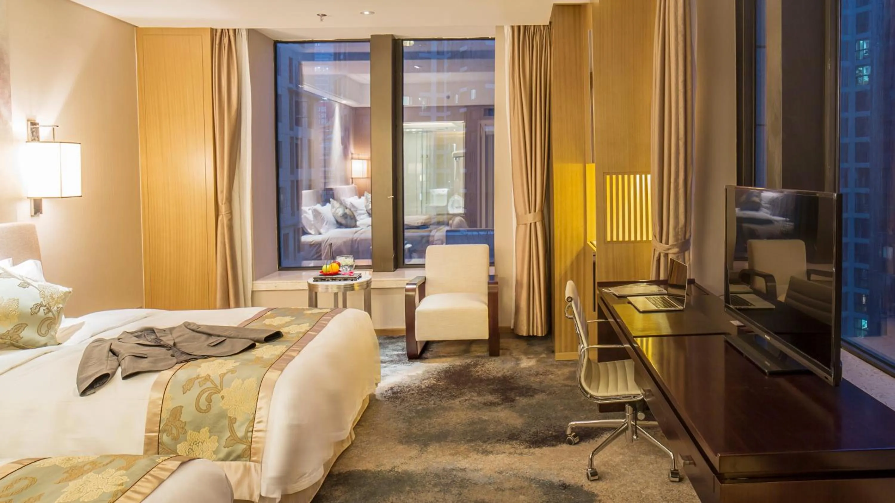 Bedroom, Bed in Yun Hotel Wuhan