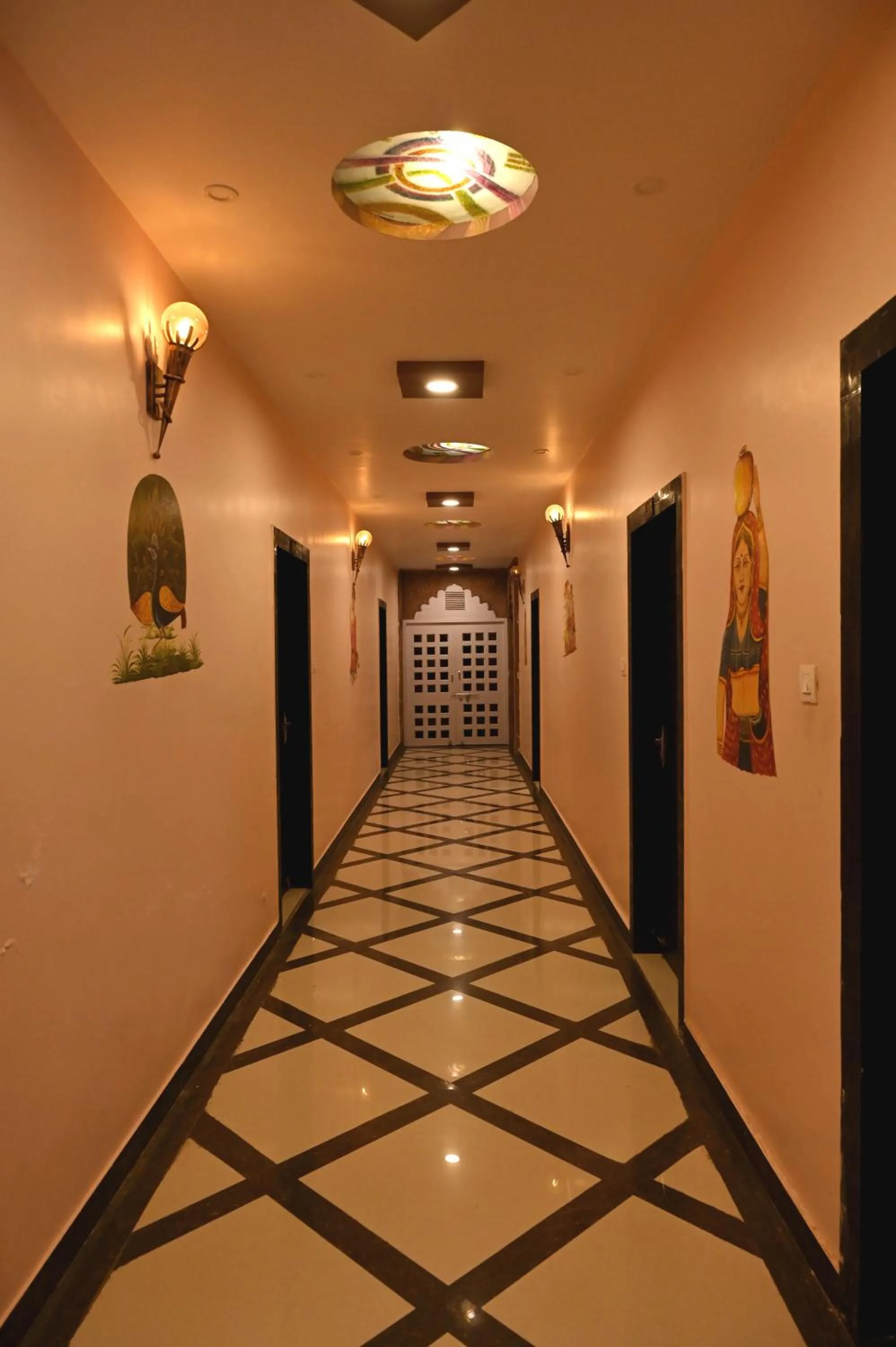 Lobby or reception in Om Heritage Haveli